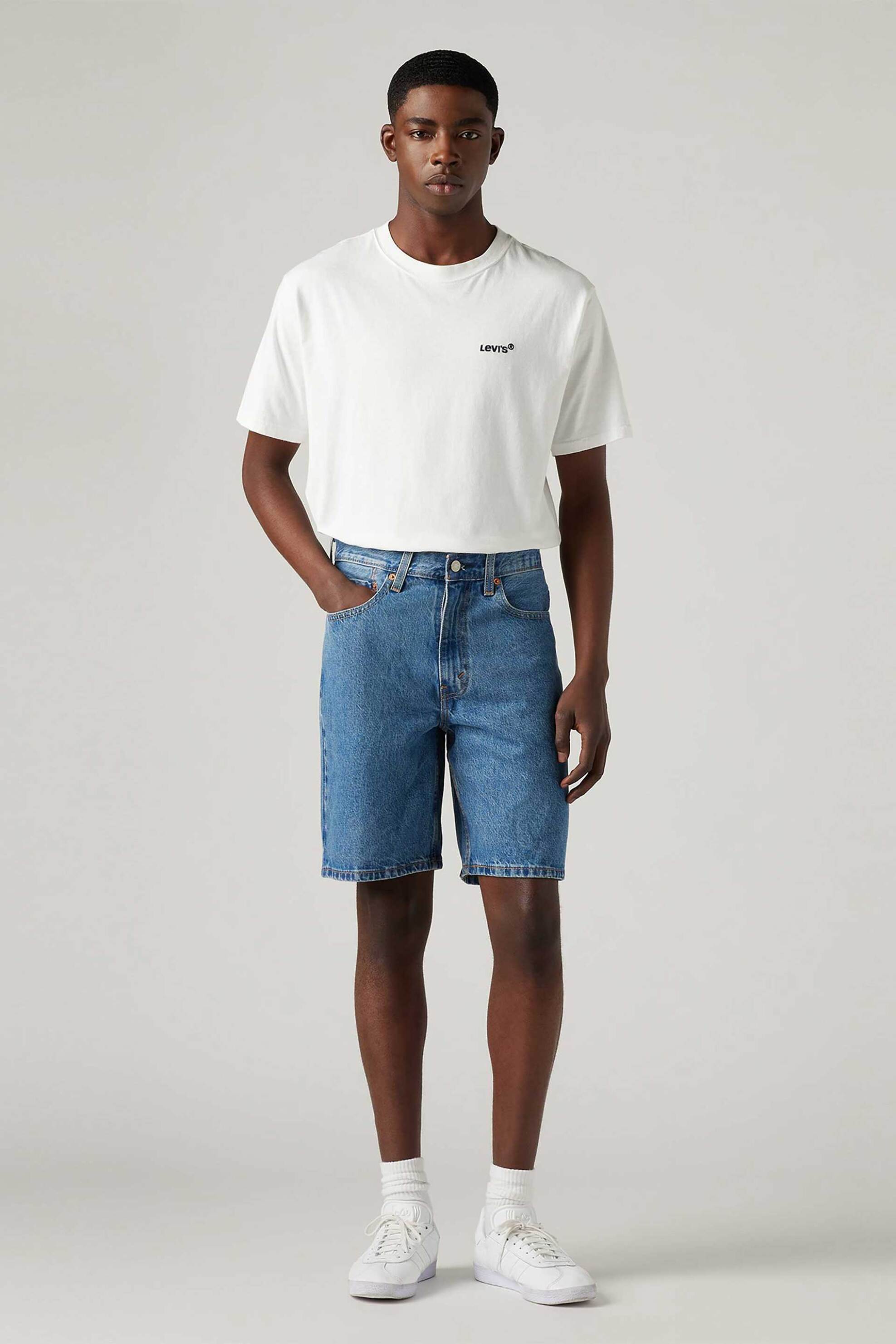 Levi's® ανδρική denim βερμούδα πεντάτσεπη Loose Fit "469™" - 394340009 Denim Blue