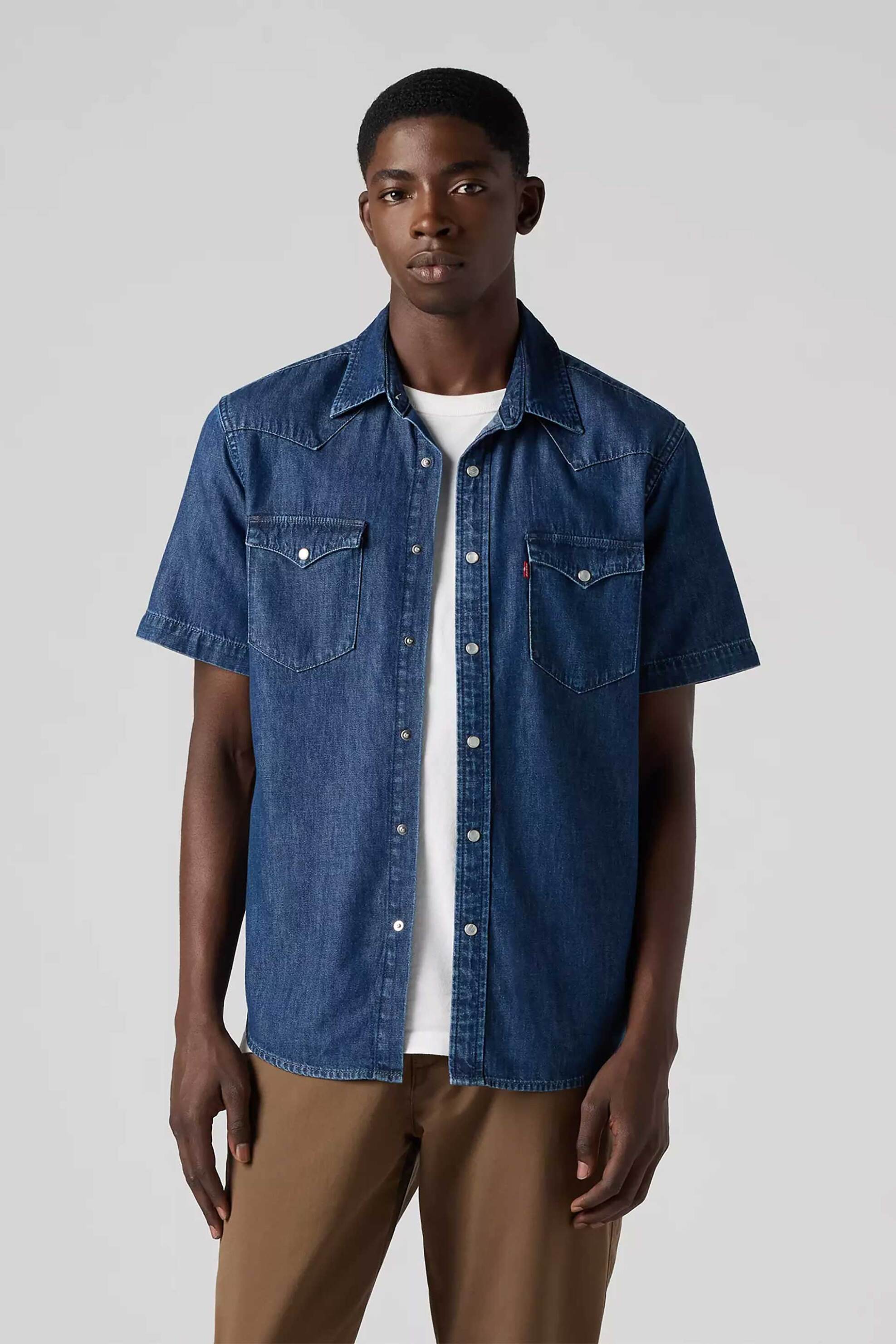 Levi's® ανδρικό denim πουκάμισο Standard Fit "Classic Western" - 866260012 Denim Blue