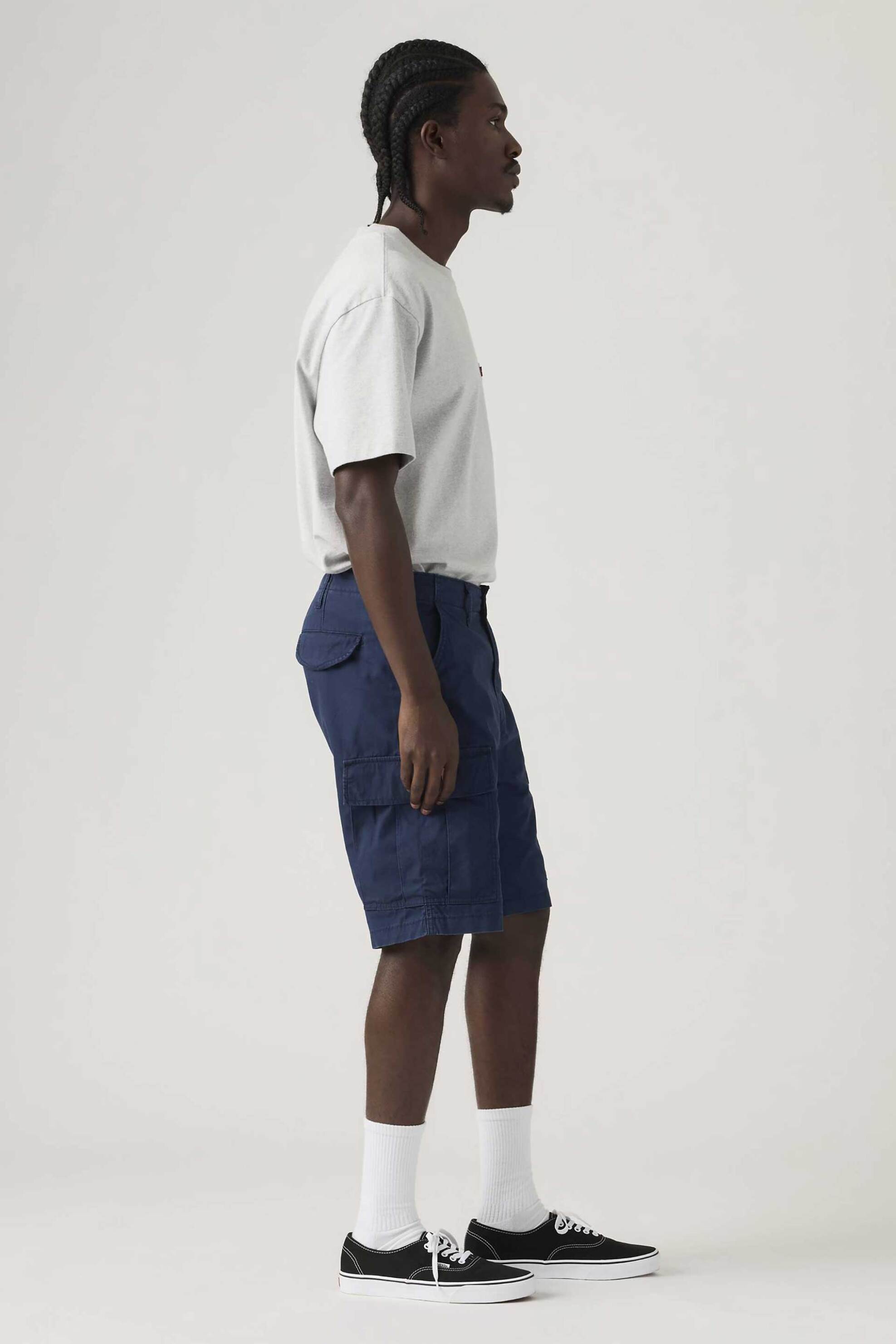 Levi's® ανδρική βερμούδα cargo Regular Straight Fit "Carrier" - 001KG0053 Μπλε Σκούρο φωτογραφία