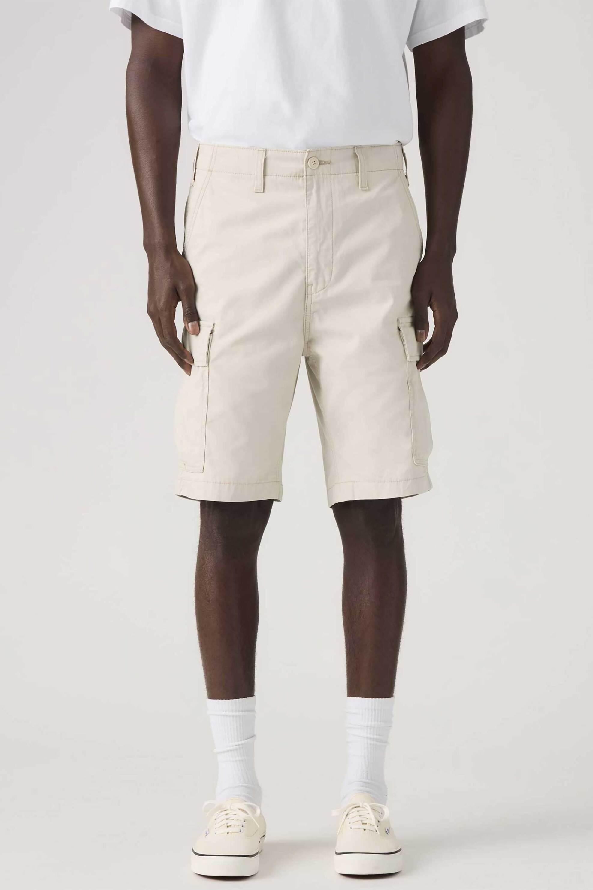 Levi's® ανδρική βερμούδα cargo Regular Straight Fit "Carrier" - 001KG0054 Εκρού φωτογραφία
