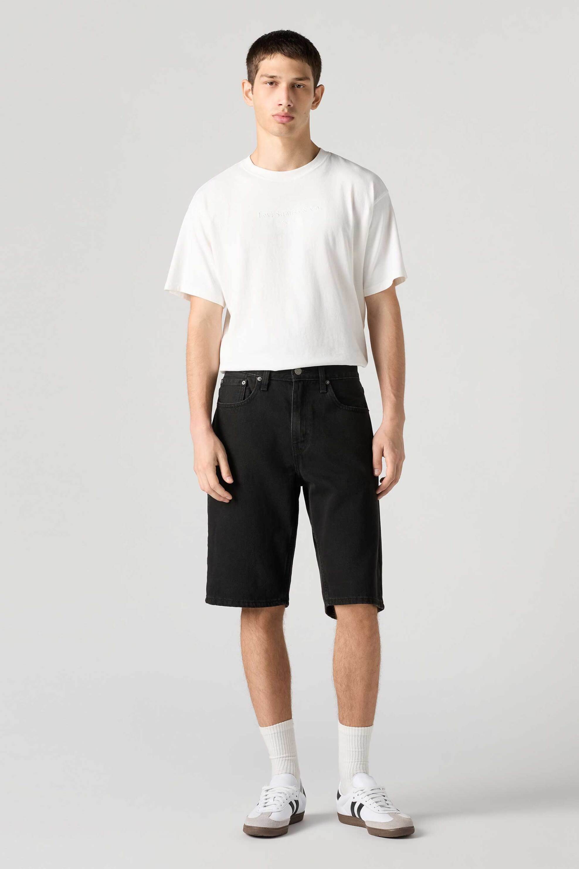 Levi's® ανδρική denim βερμούδα πεντάτσεπη Loose Fit "469™" - 394340005 Μαύρο