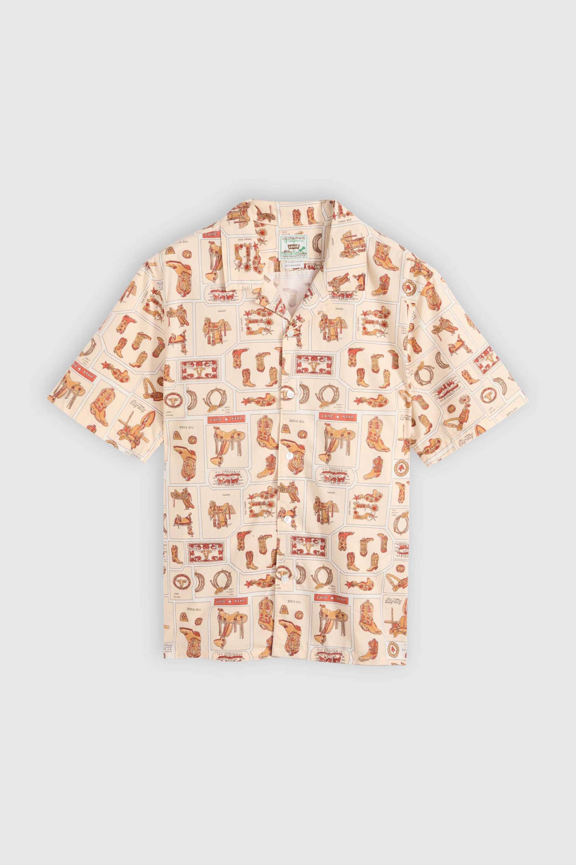 Levi&Apos S Ανδρικό Πουκάμισο με All-Over Print Standard Fit Sunset - 005H50007 Μπεζ