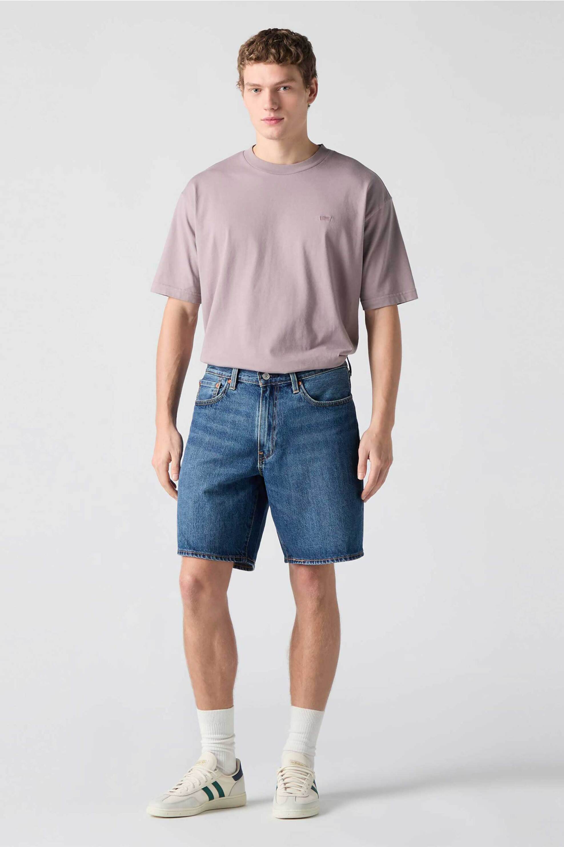 Levi's® ανδρική denim βερμούδα πεντάτσεπη Loose Fit "468™" - A84610003 Denim Blue