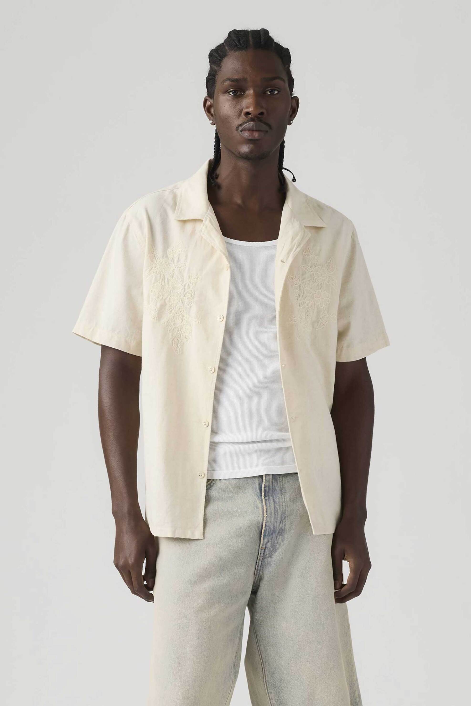 Levi's® ανδρικό πουκάμισο με κεντήματα Standard Fit "Sunset" - 005H50003 Εκρού