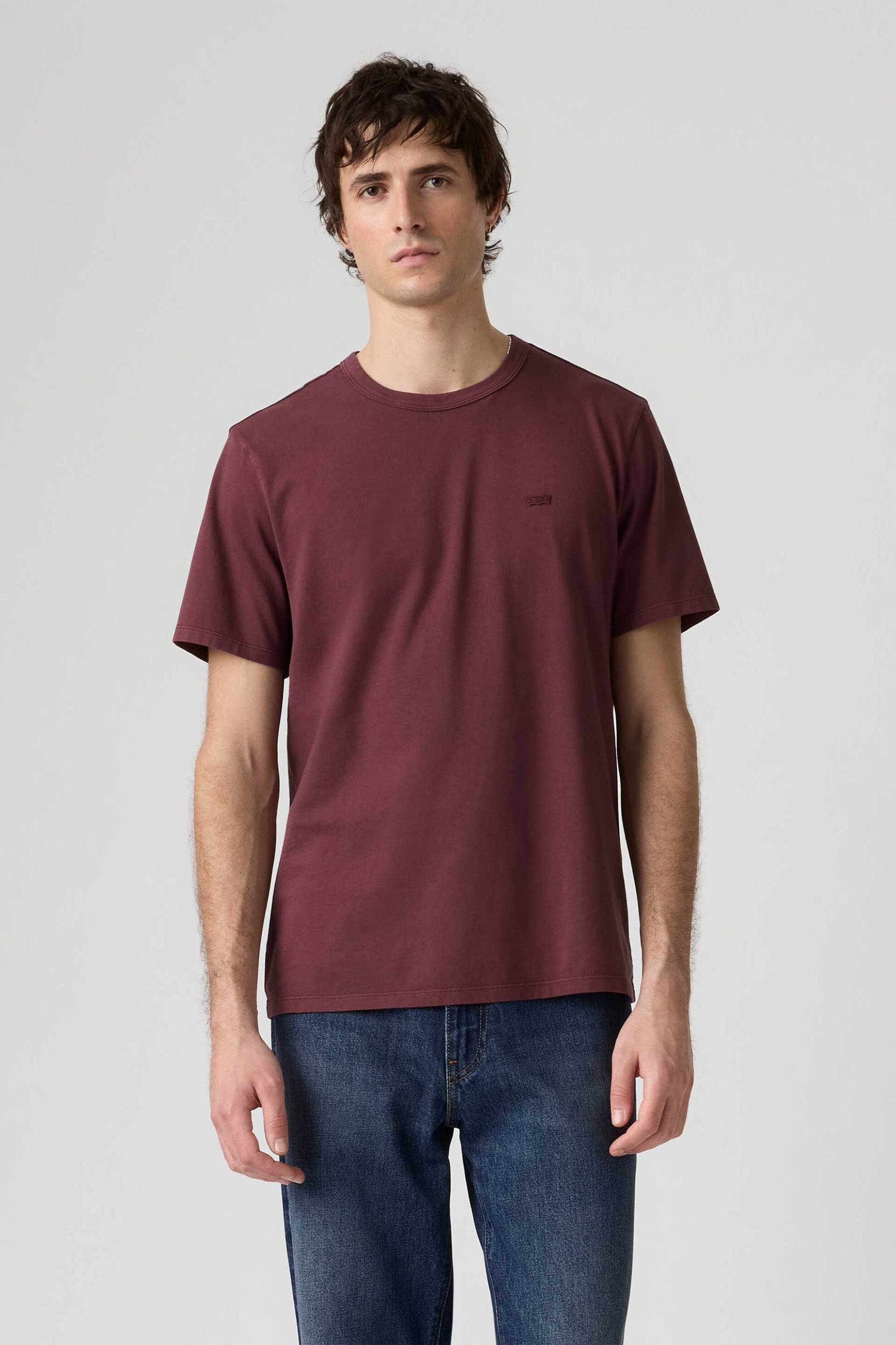 Levi's® ανδρικό T-shirt με λογότυπο Standard Fit "Original" - 005GX0025 Βυσσινί