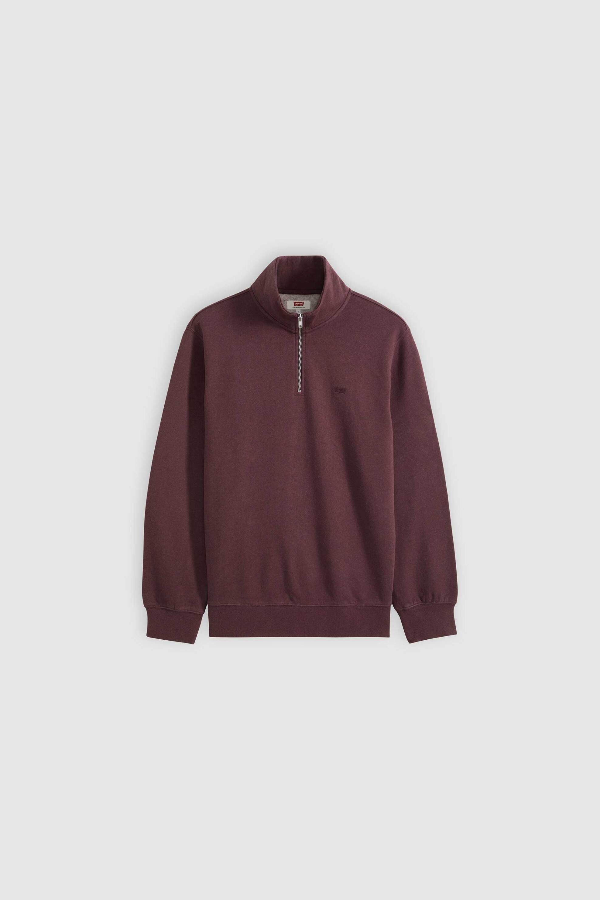 Levi&Apos S Ανδρική Μπλούζα Φούτερ με 1 2 Φερμουάρ Standard Fit Original Housemark - A86060021 Μπορντό