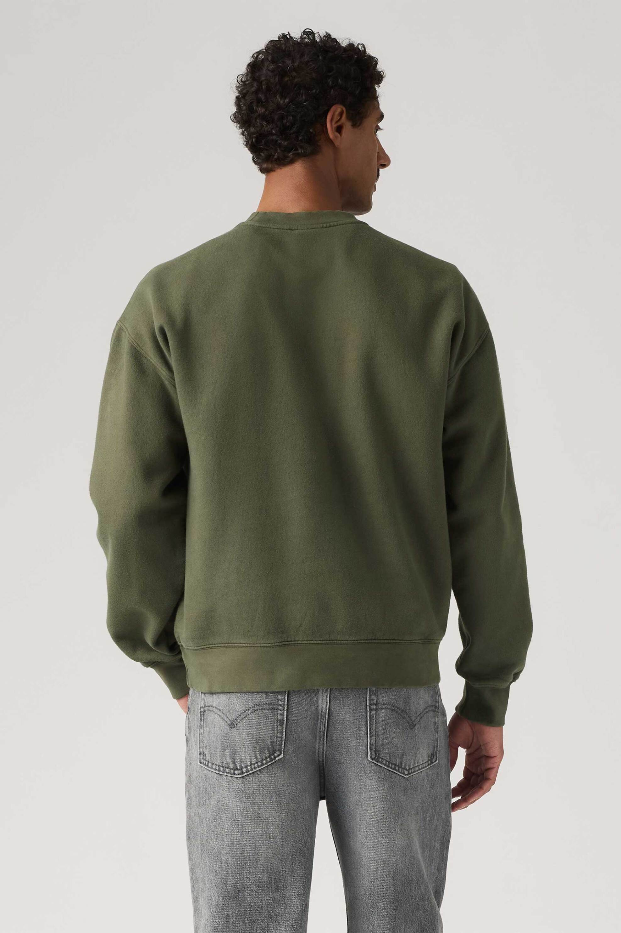 Levi&Apos S Ανδρική Μπλούζα Φούτερ με Λογότυπο Relaxed Fit Authentic - 0083Q0026 Λαδί