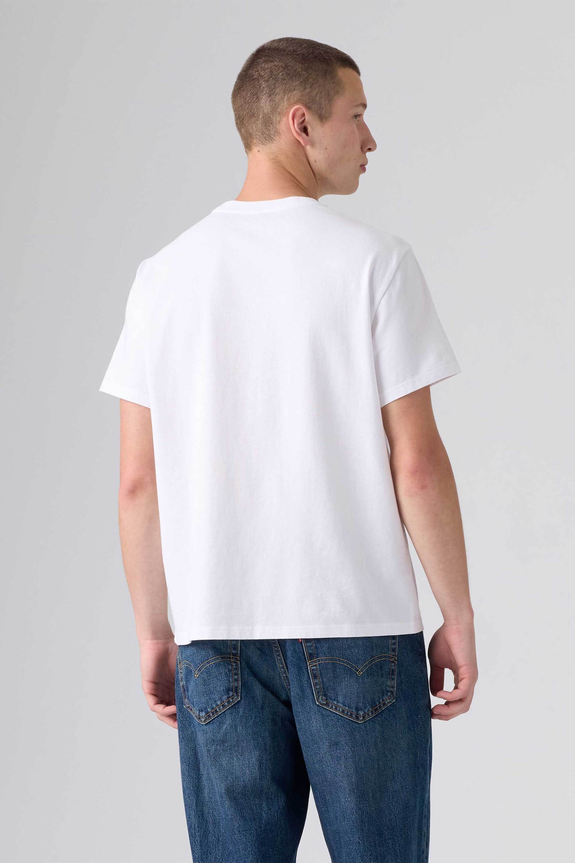 Levi&Apos S Ανδρικό T-Shirt με Ανάγλυφο Λογότυπο Relaxed Fit - 161432613 Λευκό
