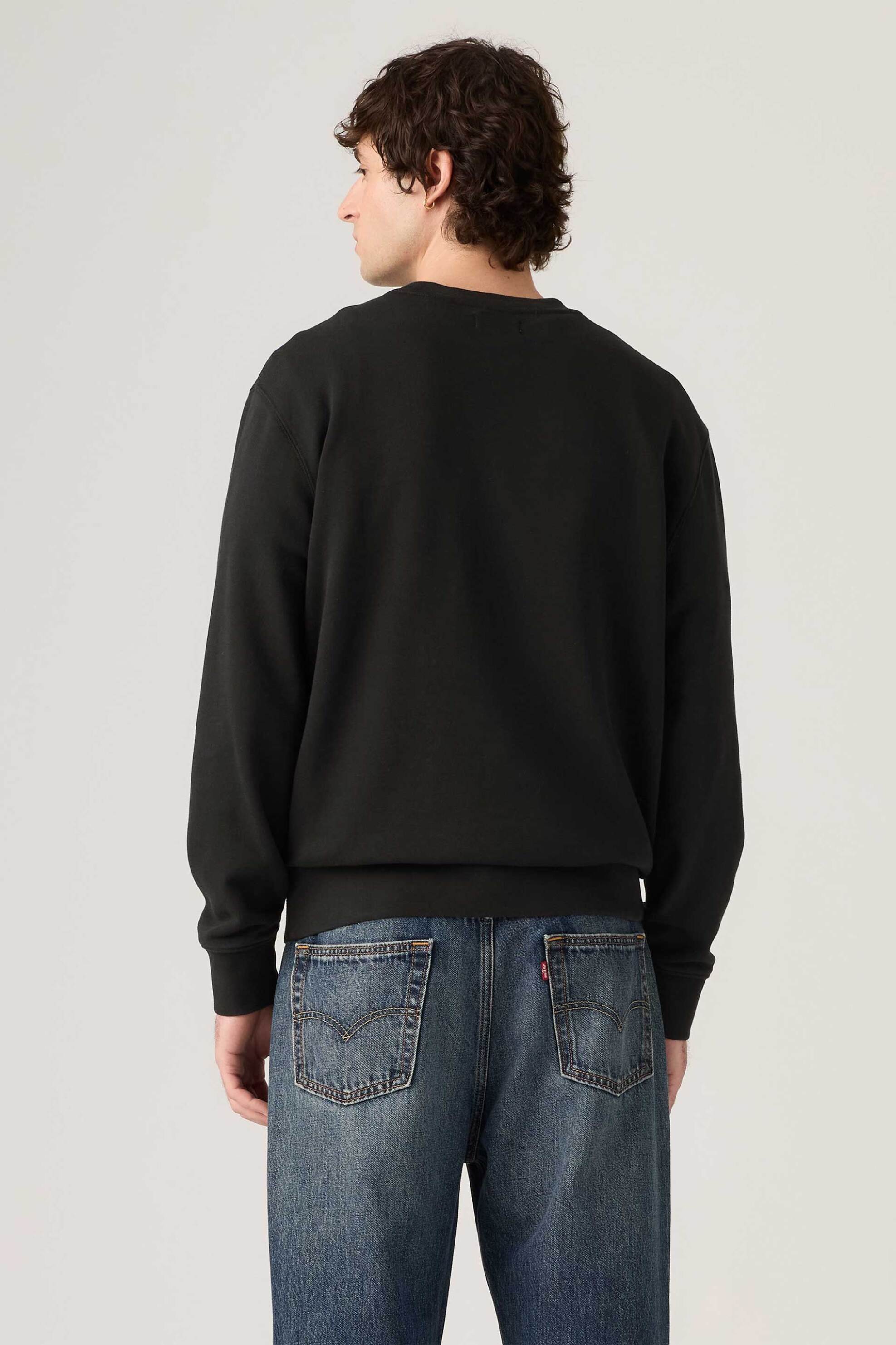 Levi&Apos S Ανδρική Μπλούζα Φούτερ με Λογότυπο Standard Fit Original Housemark - 359090080 Μαύρο