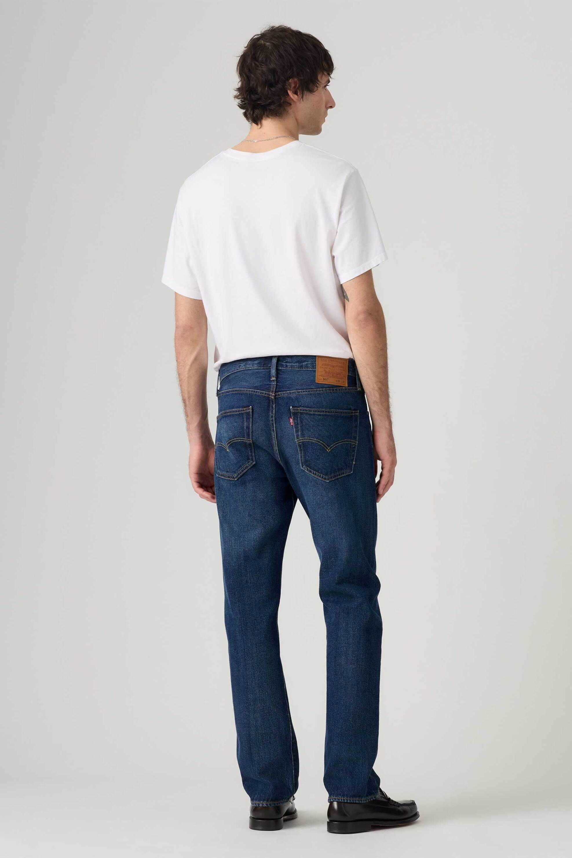 Levi&Apos S Ανδρικό Τζιν Παντελόνι Πεντάτσεπο Regular Straight Fit 501 Original - 005013895 Denim Blue Σκούρο