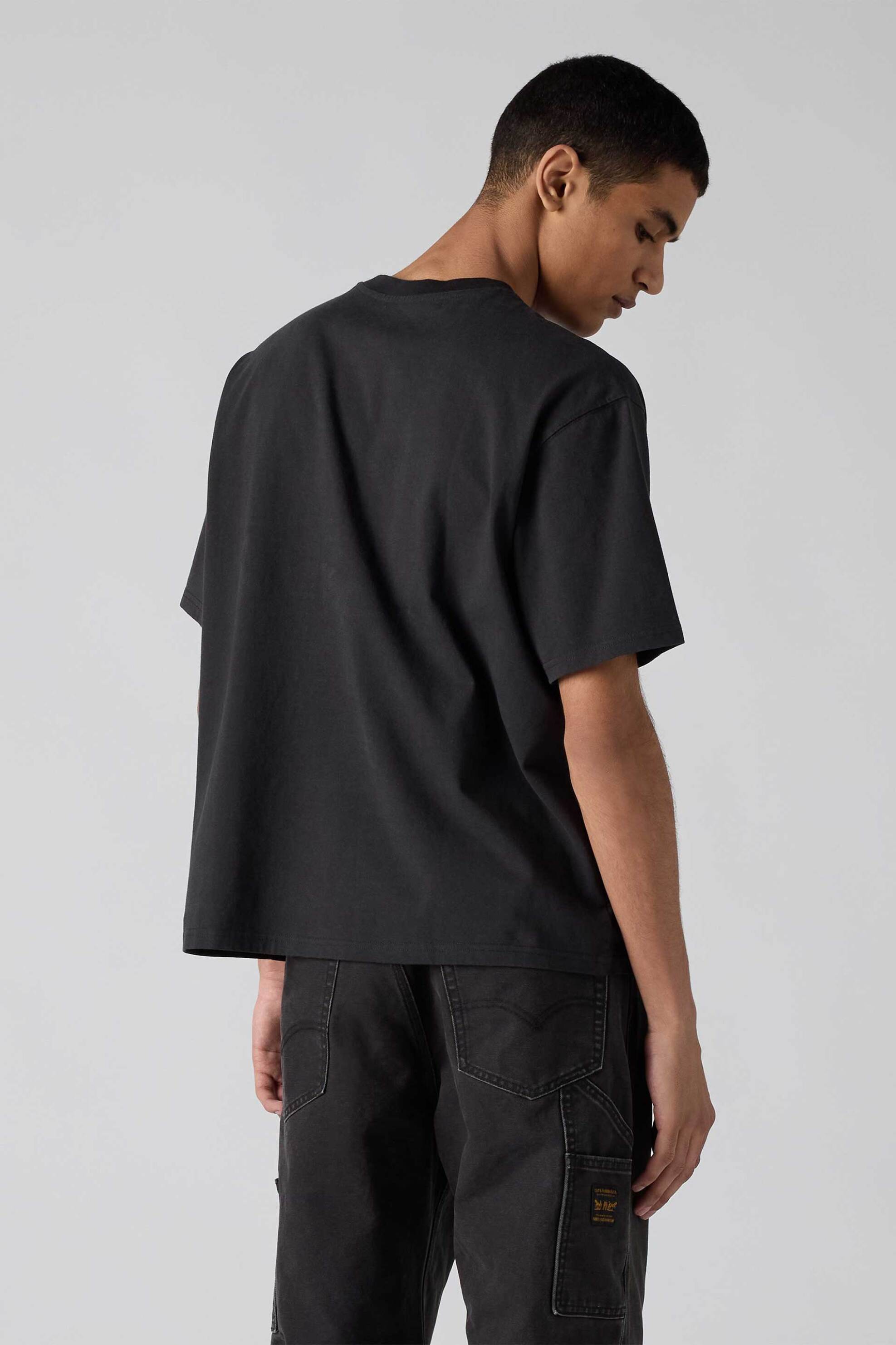 Levi&Apos S Ανδρικό T-Shirt με Λογότυπο Loose Fit Workwear Pocket - 008Ab0009 Μαύρο