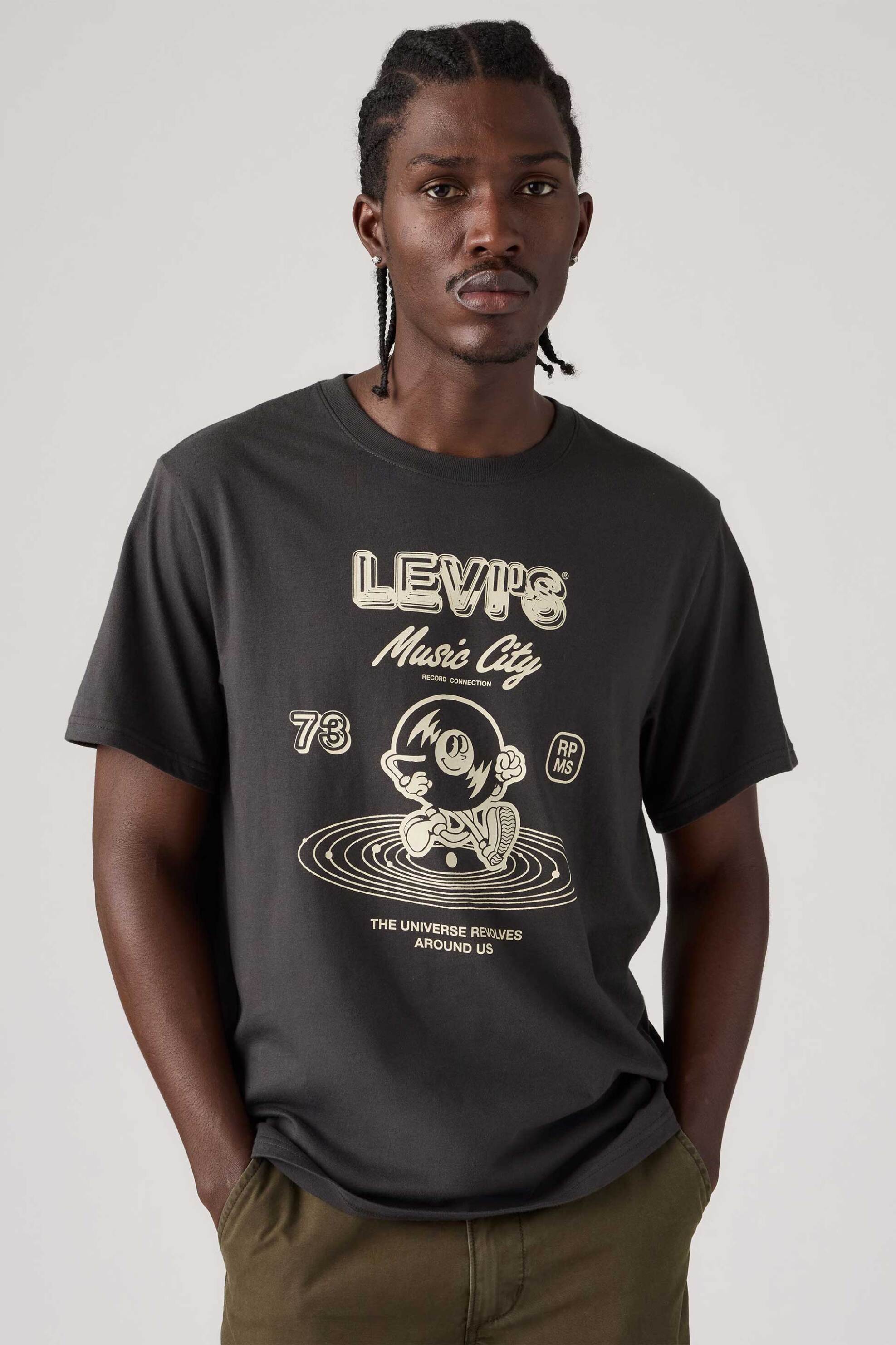 Levi's® ανδρικό T-shirt με print Relaxed Fit "Graphic" - 161432615 Ανθρακί