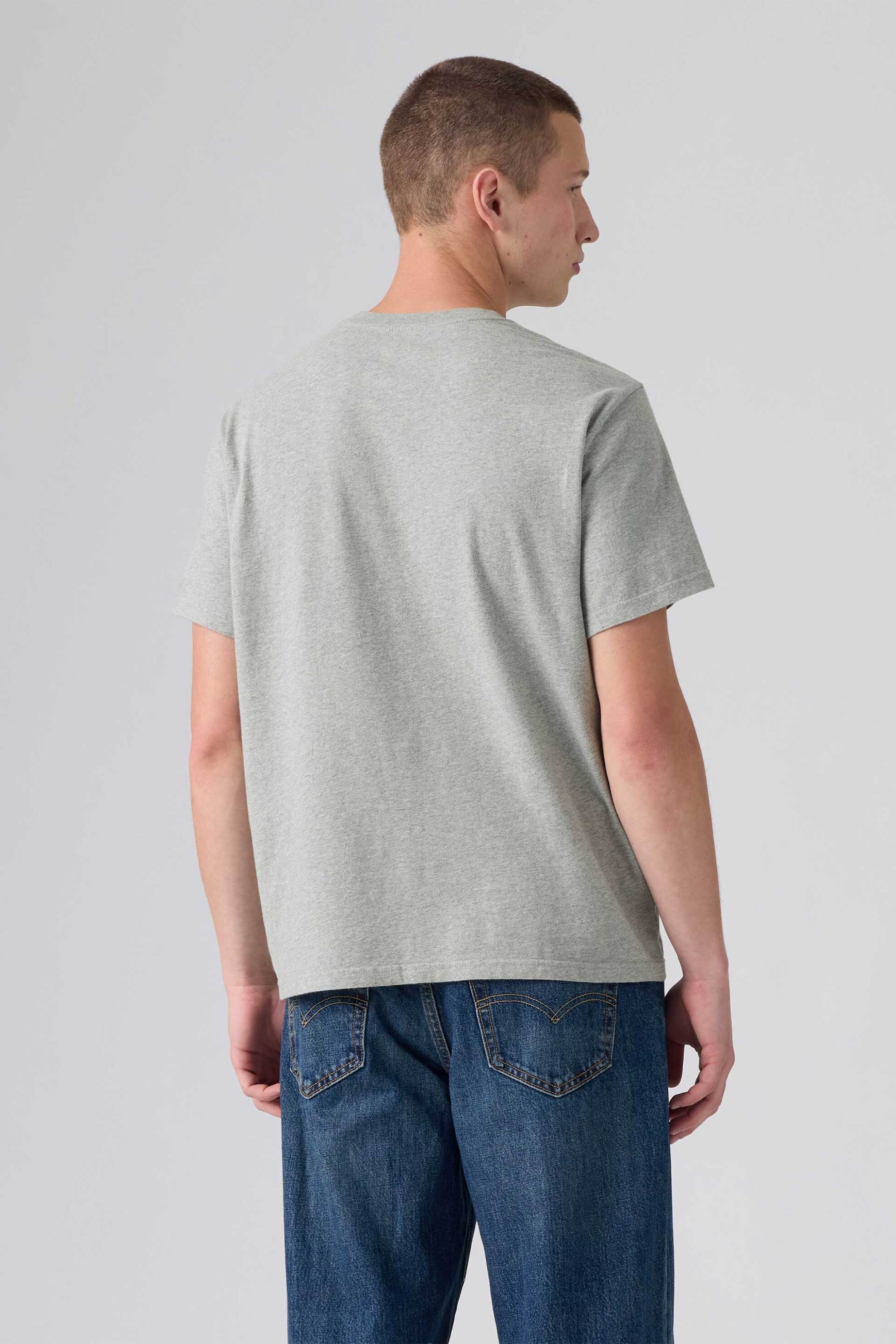 Levi&Apos S Ανδρικό T-Shirt με Print Relaxed Fit Graphic - 161432610 Γκρι