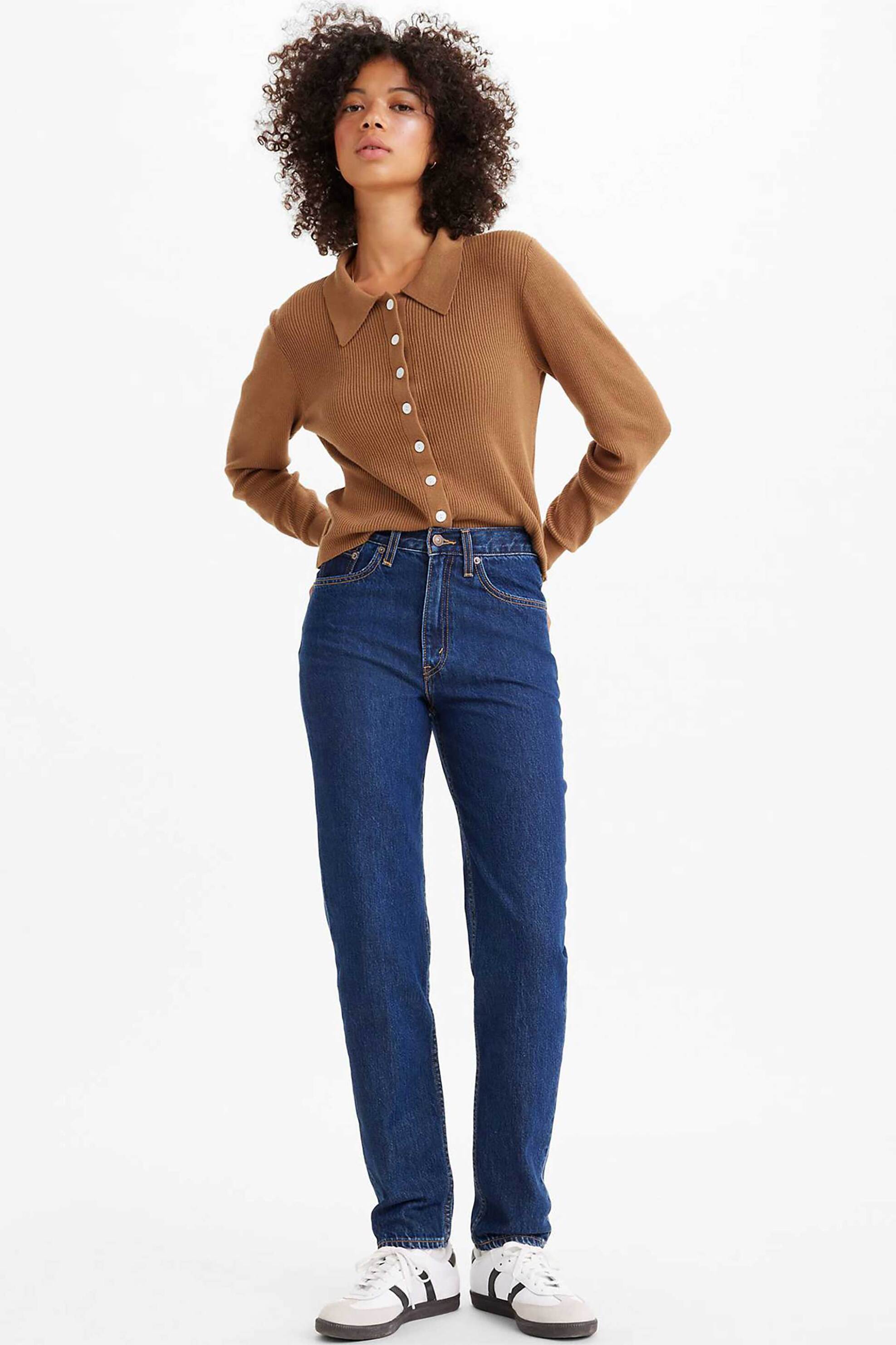 Levi's® γυναικείο τζην παντελόνι ψηλόμεσο "80's Mom" - A35060008 Denim Blue Σκούρο
