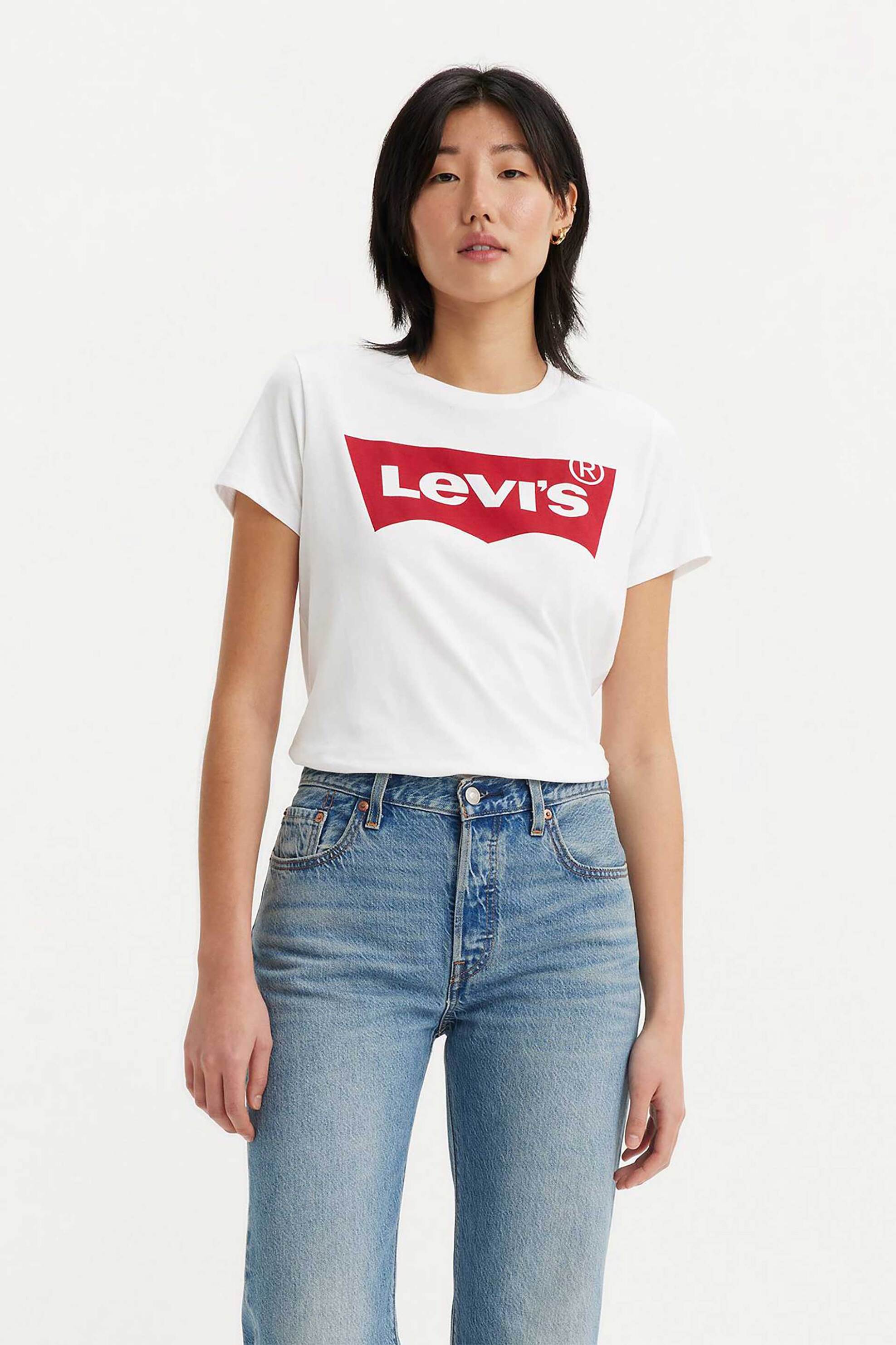 LEVI'S Levi's® γυναικείο T-shirt μονόχρωμο "Perfect Tee" - 173690053 Λευκό