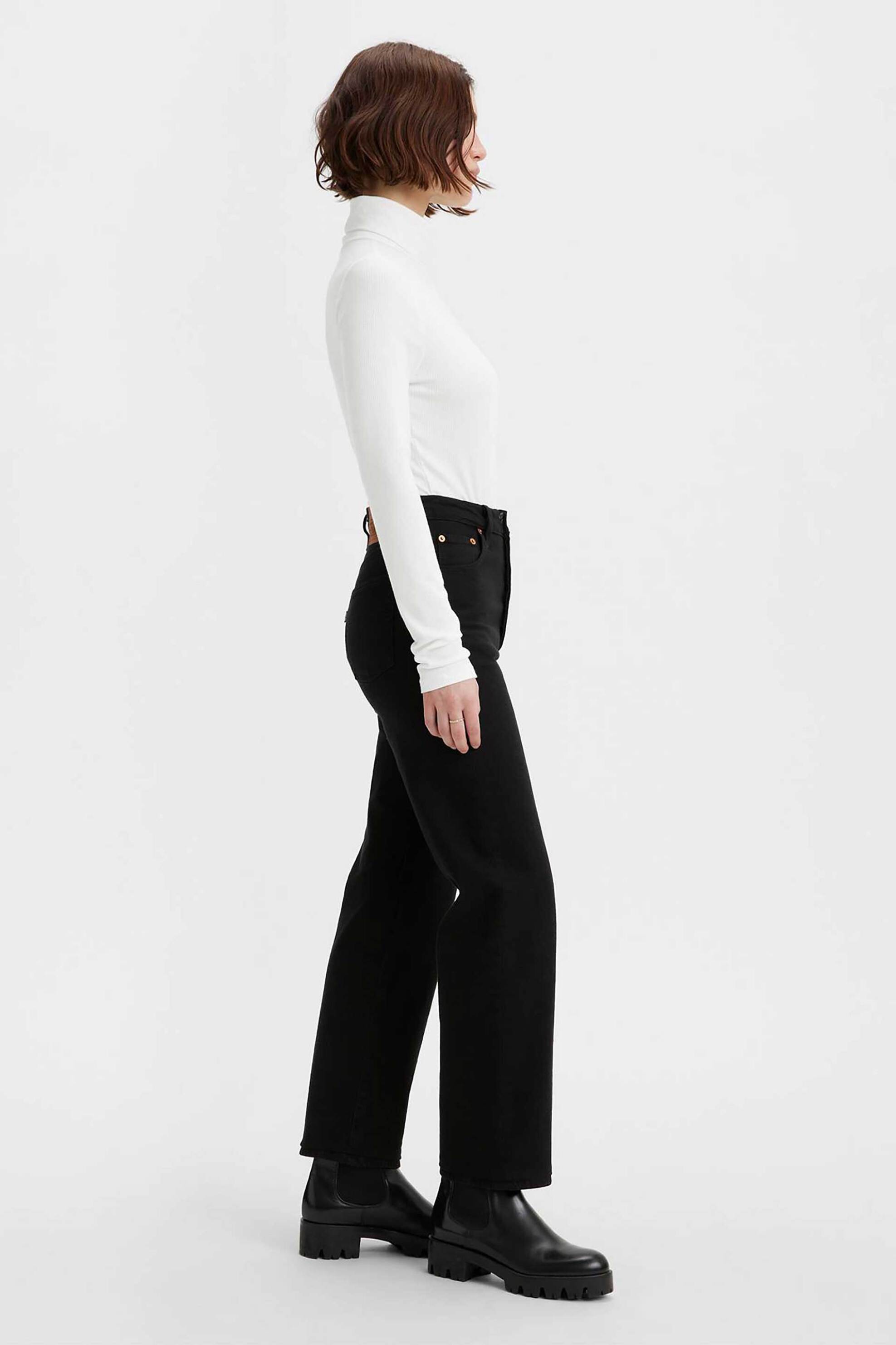 Levi's® γυναικείο ψηλόμεσο τζιν παντελόνι "Ribcage Straight Ankle" - 726930012 Μαύρο φωτογραφία