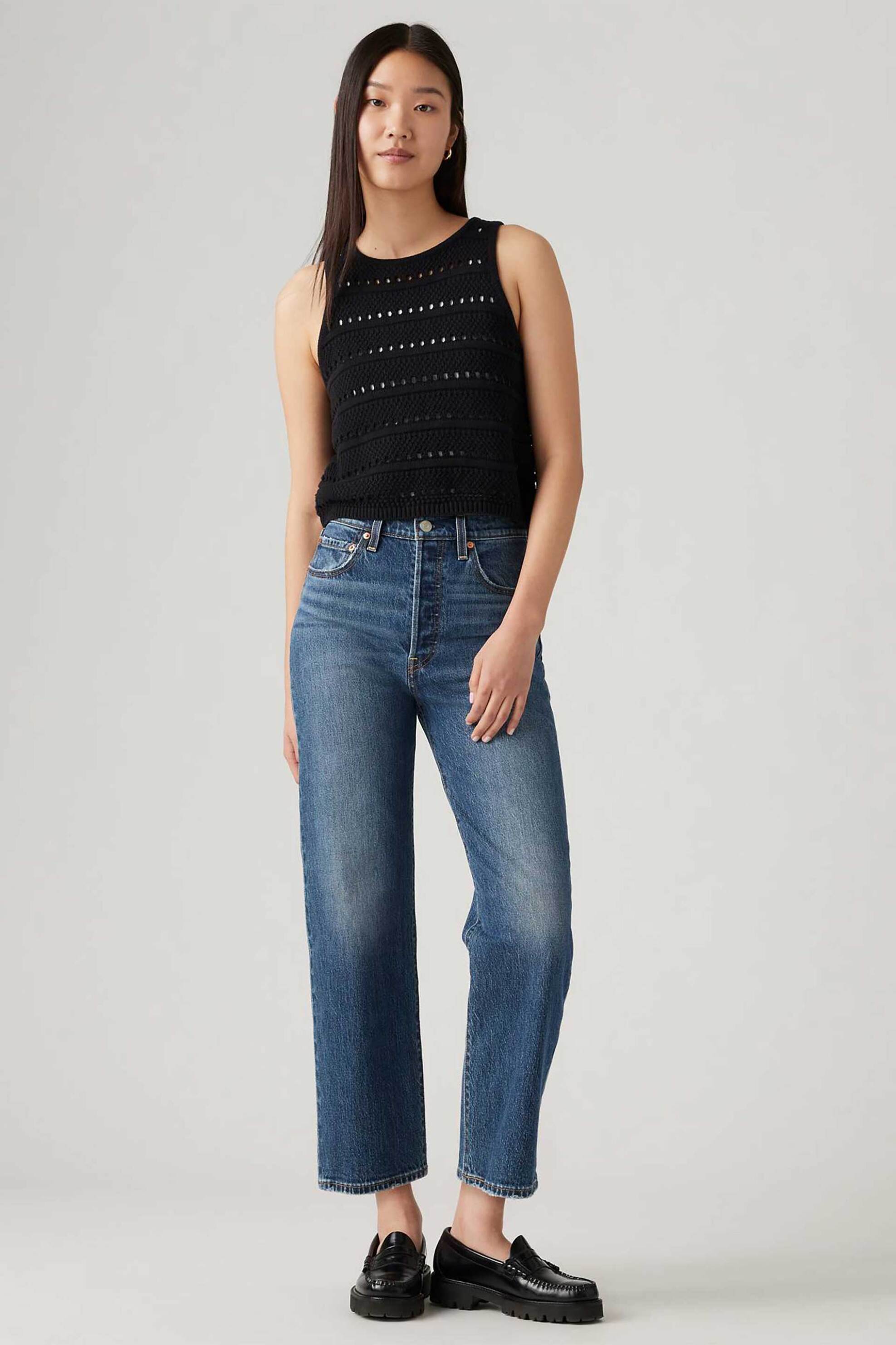 Levi's® γυναικείο τζιν παντελόνι πεντάτσεπο Straight Fit - 726930218 Denim Blue Ανοιχτό