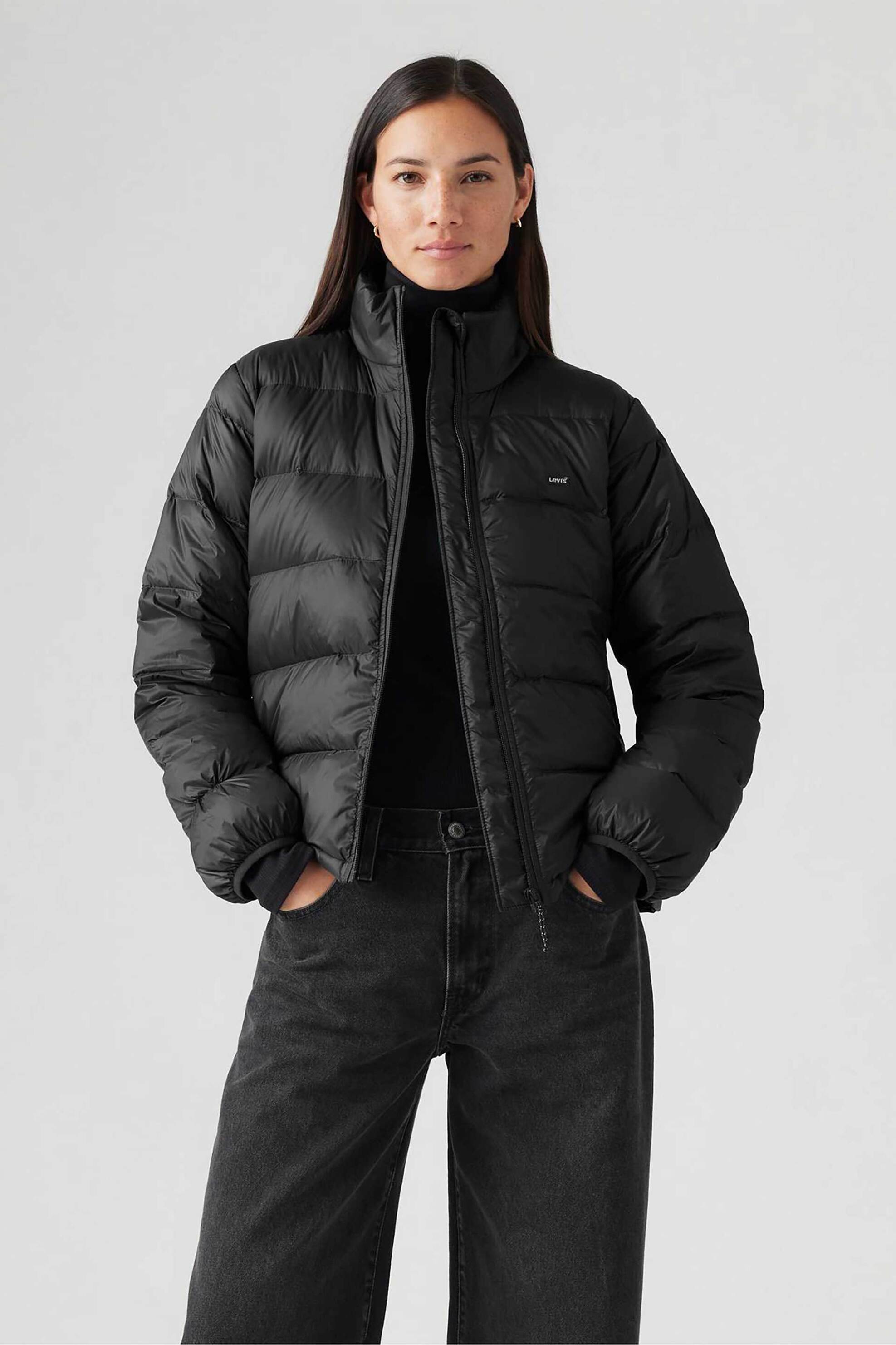 LEVI'S Levi's® γυναικείο μπουφάν καπιτονέ με λογότυπο Standard Fit " Polly Packable Down" - A83200000 Μαύρο