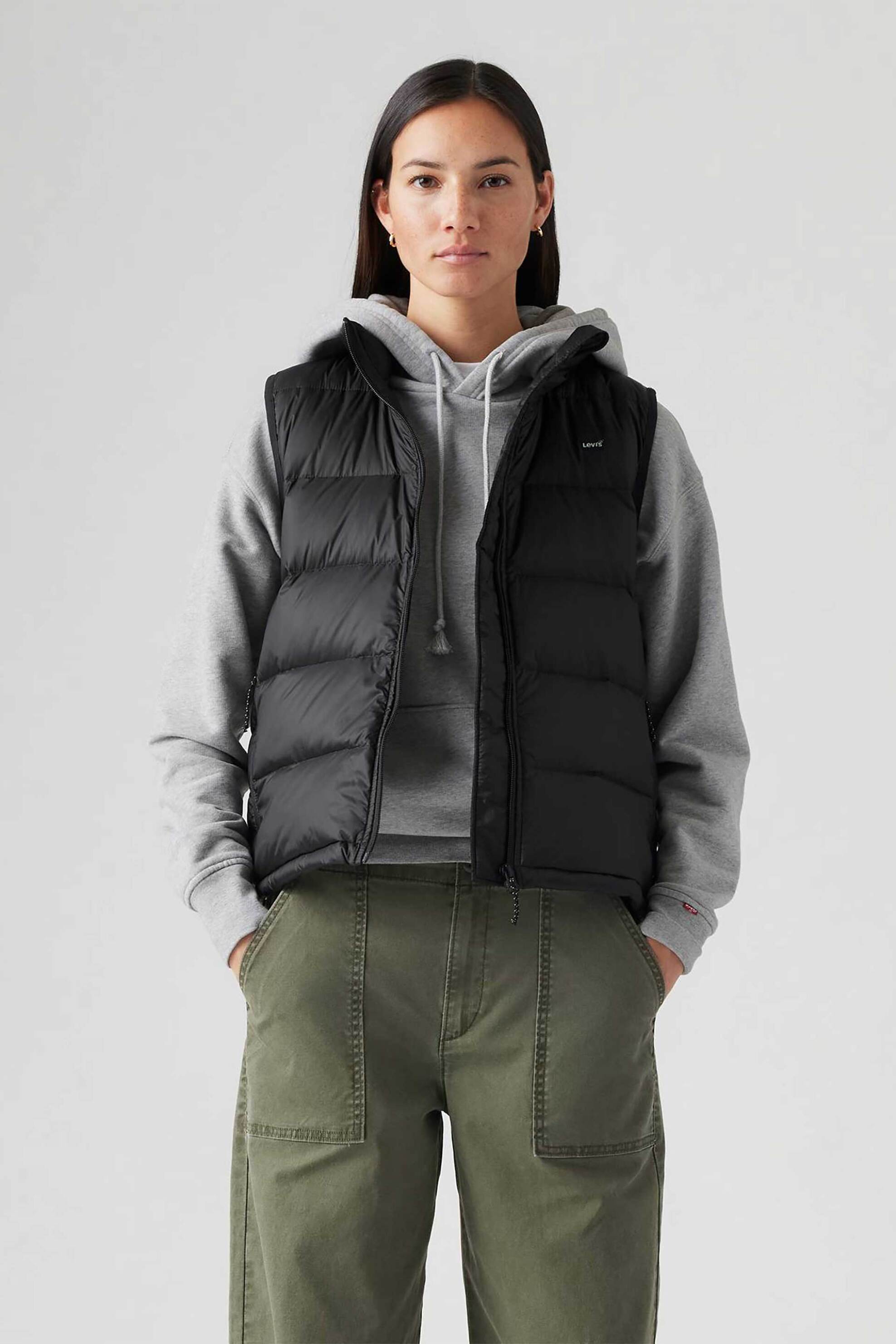 Levi's® γυναικείο αμάνικο μπουφάν καπιτονέ με λογότυπο Standard Fit "Polly Packable"