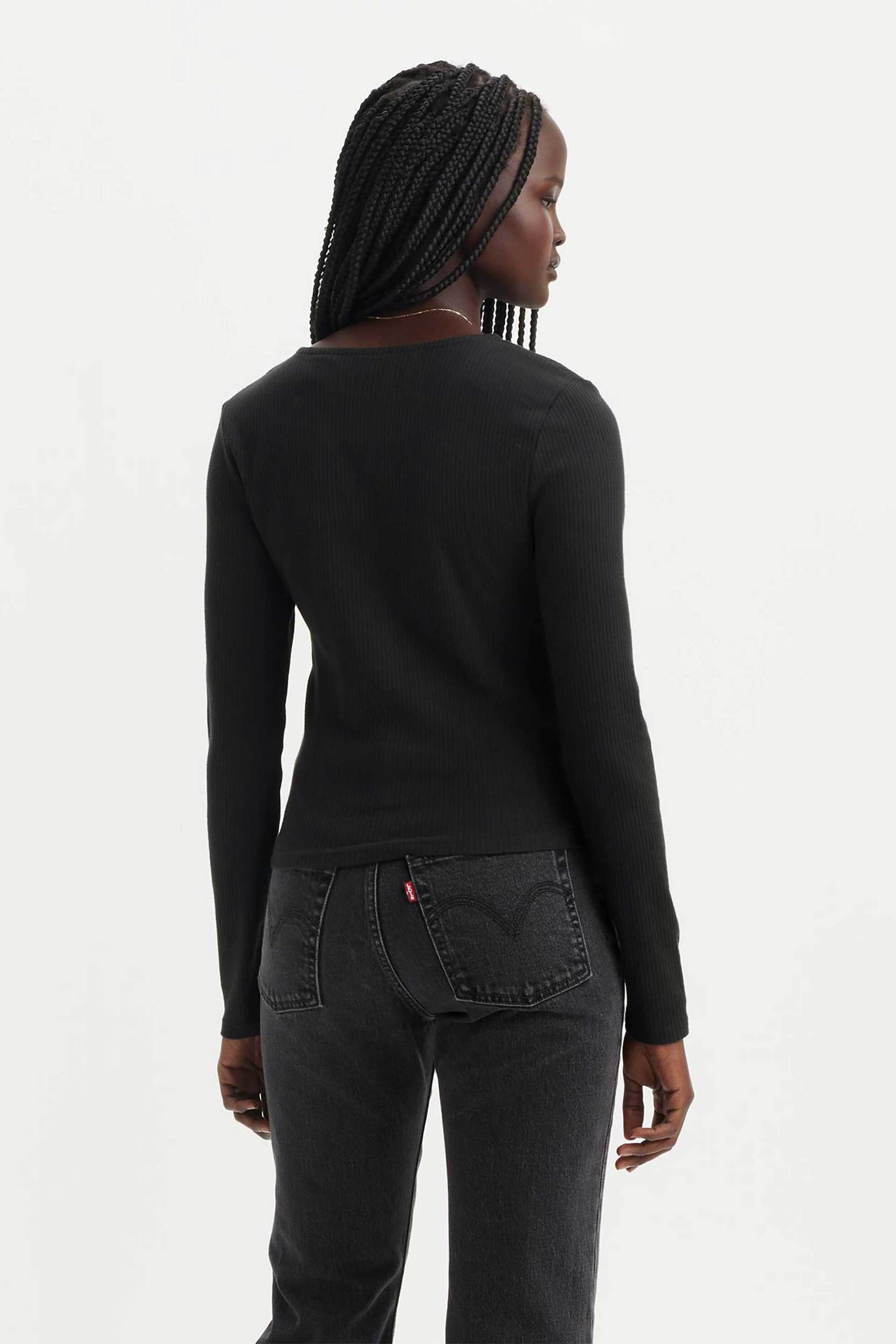 Levi's® γυναικεία ζακέτα μονόχρωμη Slim Fit "Muse" - A87830001 Μαύρο φωτογραφία