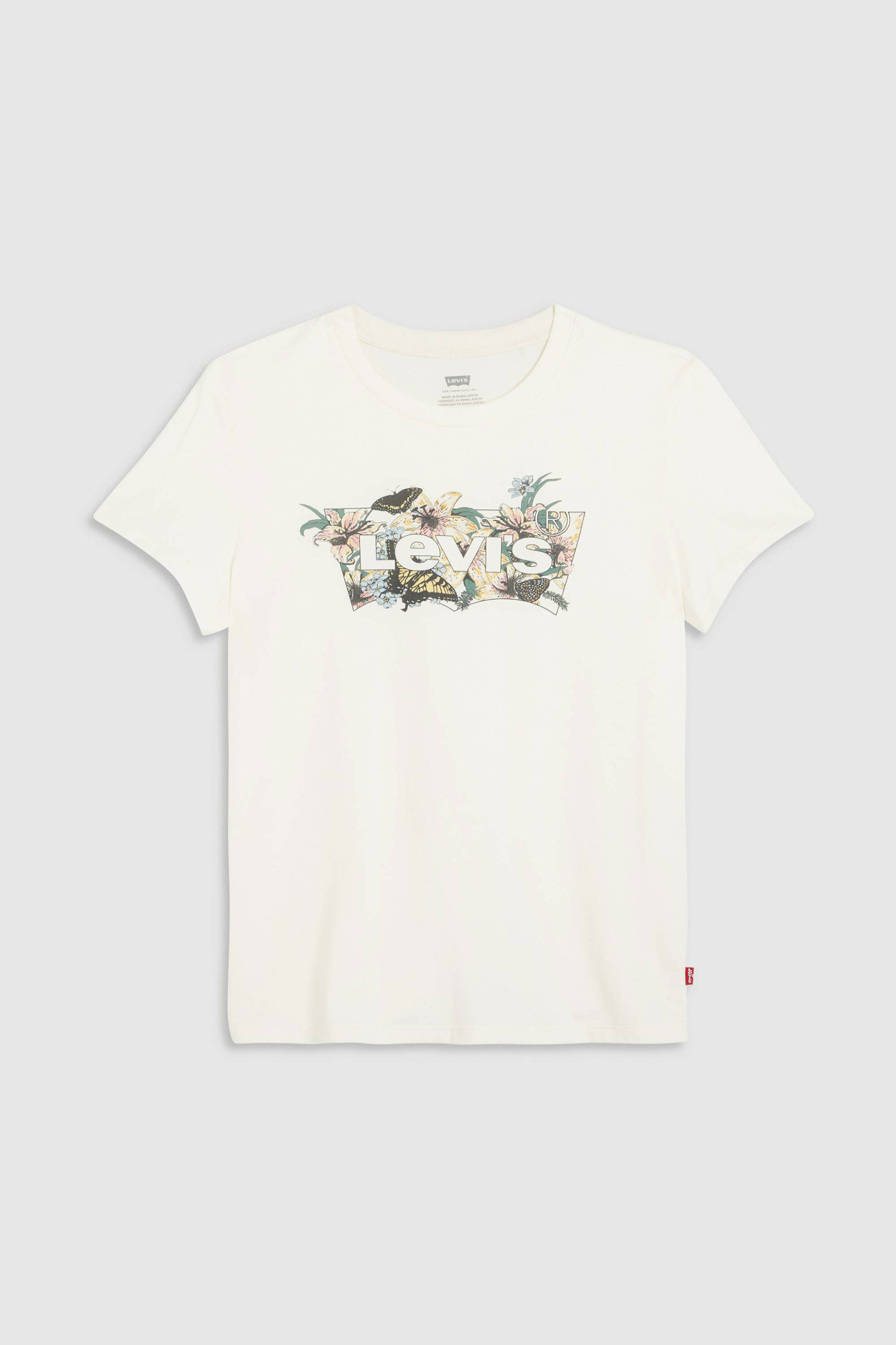 LEVI'S Levi's® γυναικείο T-shirt με graphic logo print Standard Fit "The Perfect Tee" - 173692948 Λευκό - 4