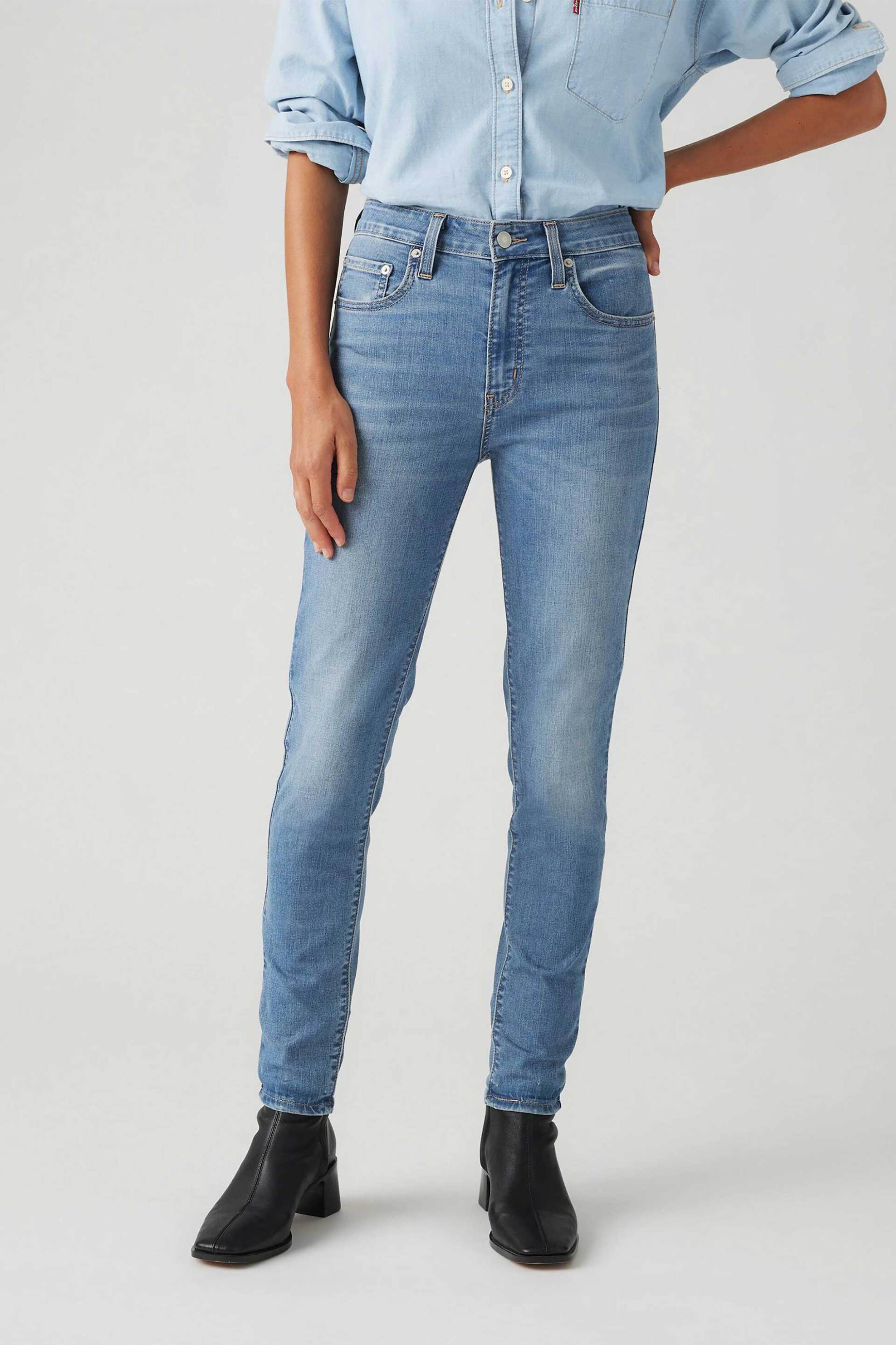 Levi's® γυναικείο τζιν παντελόνι ψηλόμεσο πεντάτσεπο Skinny Fit "721" - 188820786 Denim Blue Ανοιχτό φωτογραφία