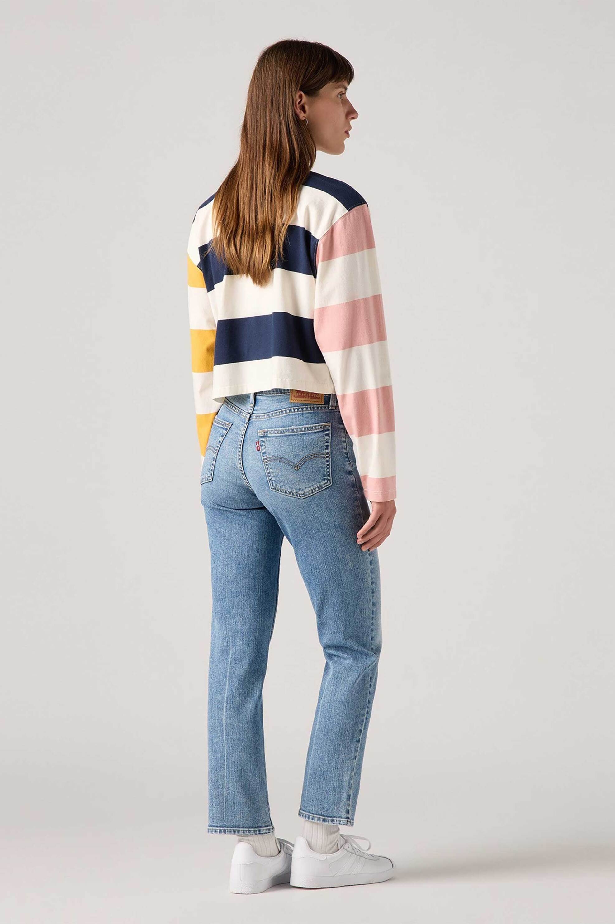 LEVI'S Levi's® γυναικείο τζιν παντελόνι ψηλόμεσο πεντάτσεπο Slim Fit "724" - 188830386 Denim Blue Ανοιχτό - 4