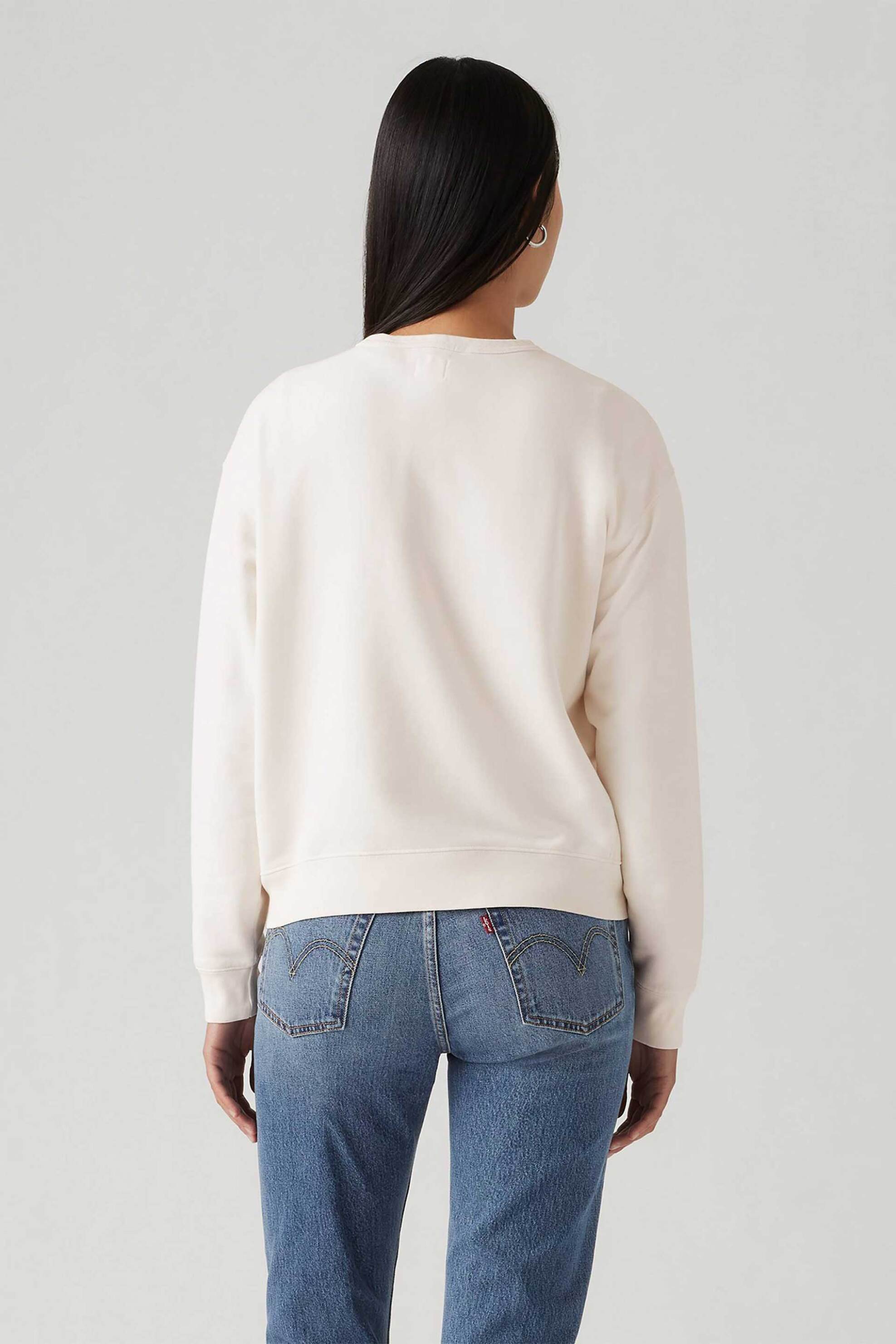 LEVI'S Levi's® γυναικεία μπλούζα φούτερ με graphic logo print Standard Fit "Graphic Heritage" - A72880047 Λευκό - 4