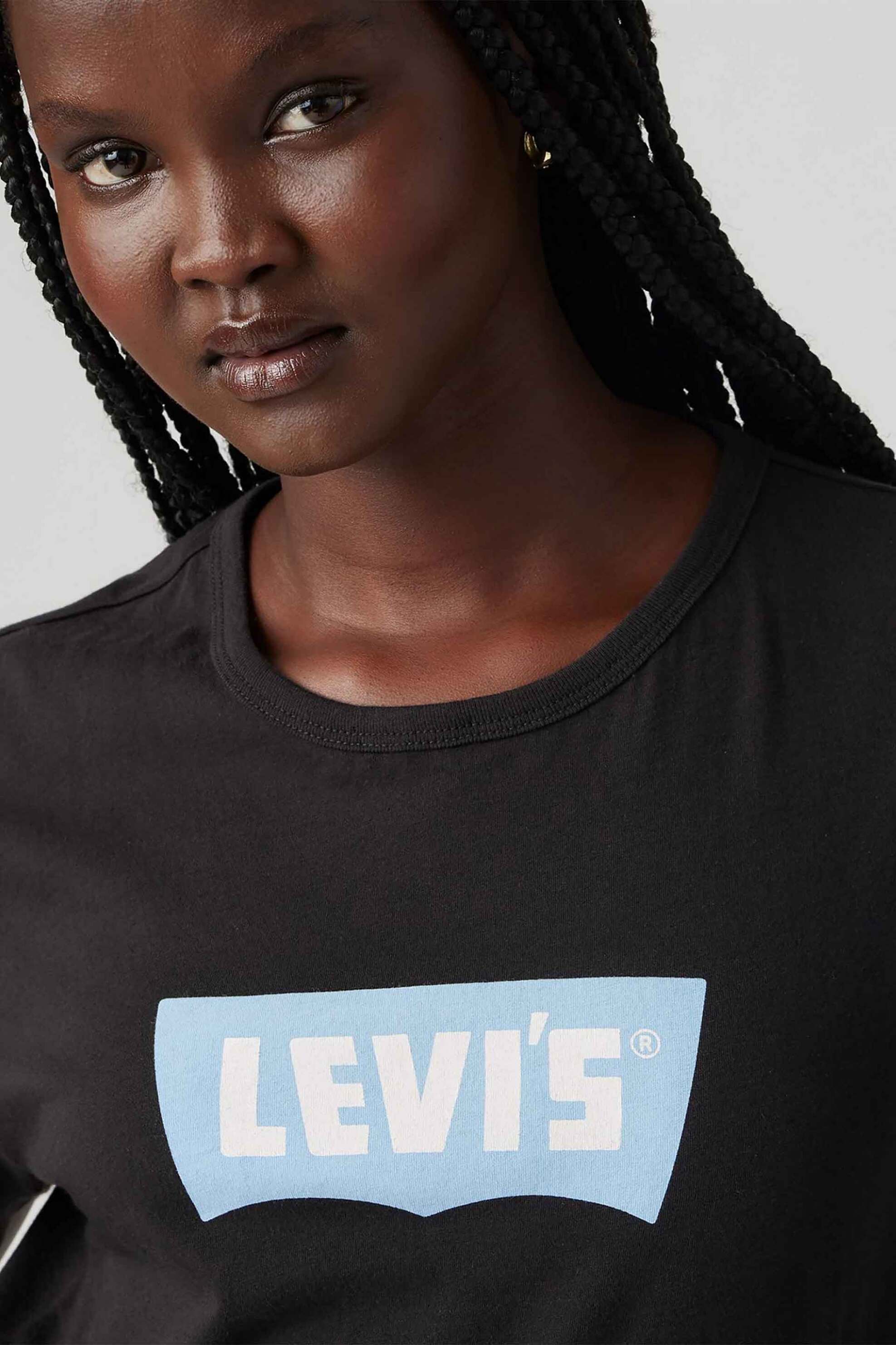 LEVI'S Levi's® γυναικείο T-shirt με logo print Standard Fit "Graphic Iconic" - A88020039 Μαύρο - 2