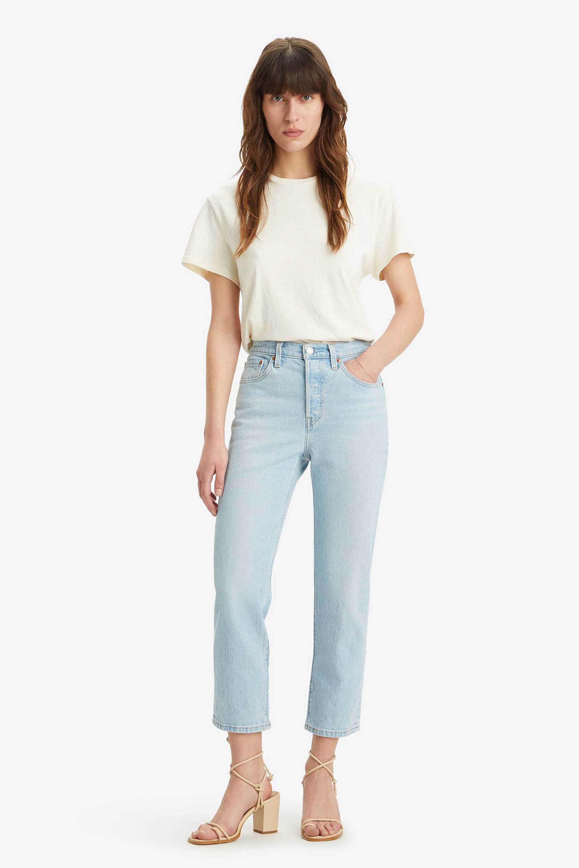 LEVI'S Levi's® γυναικείο τζιν παντελόνι ψηλόμεσο cropped πεντάτσεπο Straight Fit "501" - 362000326 Denim Blue Ανοιχτό