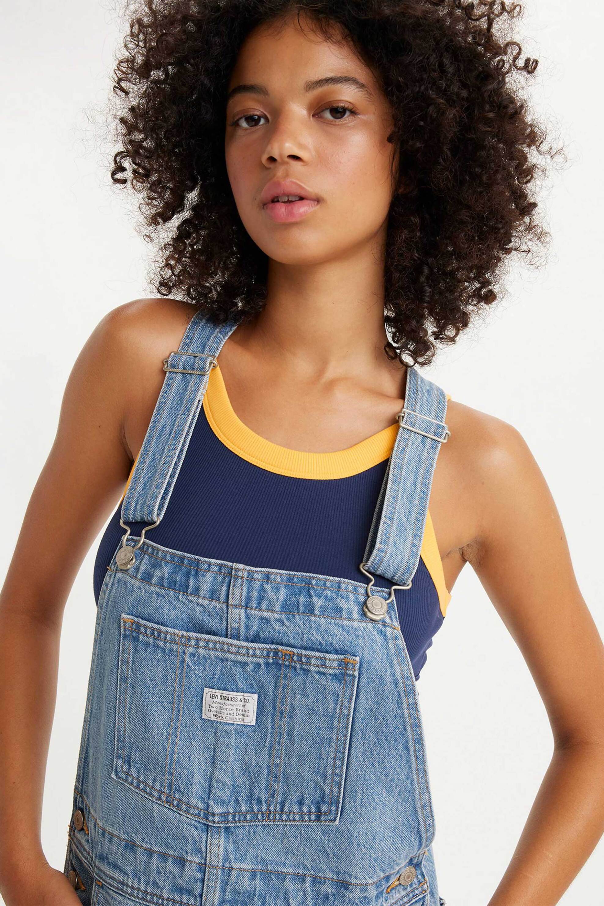 Levi's® γυναικεία denim σαλοπέτα Relaxed Straight Fit "Vintage Overalls" - 853150016 Denim Blue Ανοιχτό φωτογραφία