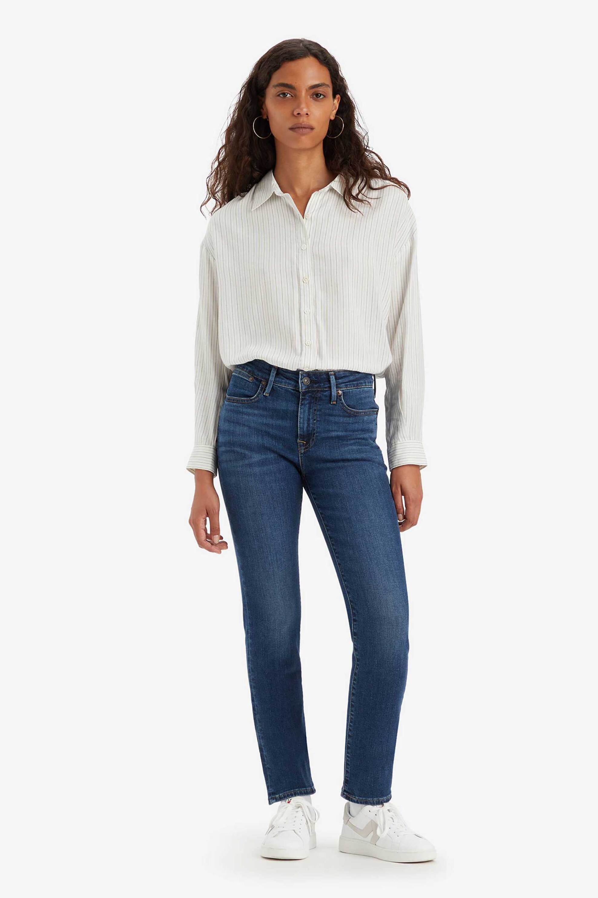 LEVI'S Levi's® γυναικείο τζιν παντελόνι πεντάτσεπο Slim Fit "712" - A61990008 Denim Blue Σκούρο