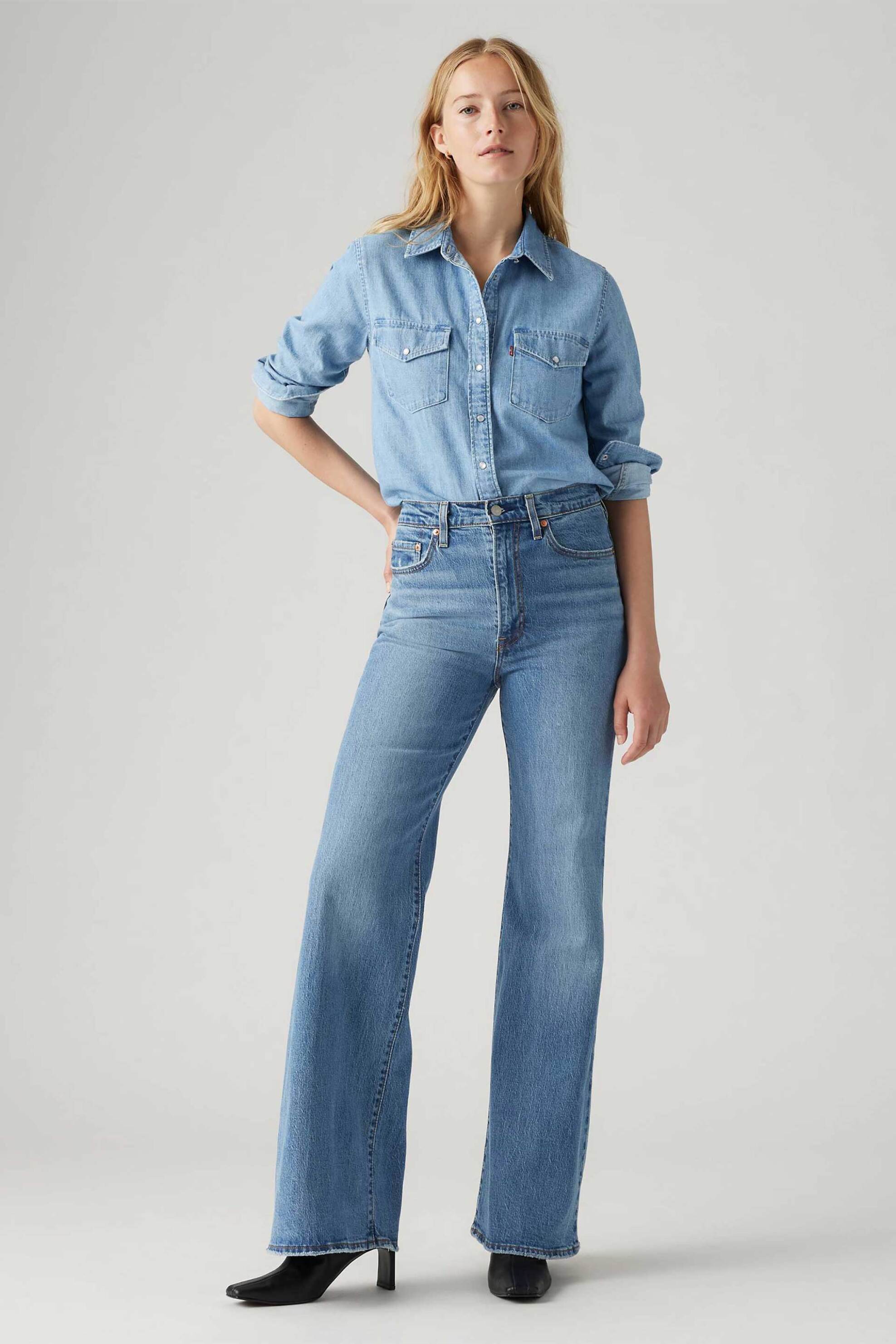 Levi's Levi's® γυναικείο τζιν παντελόνι ψηλόμεσο πεντάτσεπο Flared Leg 