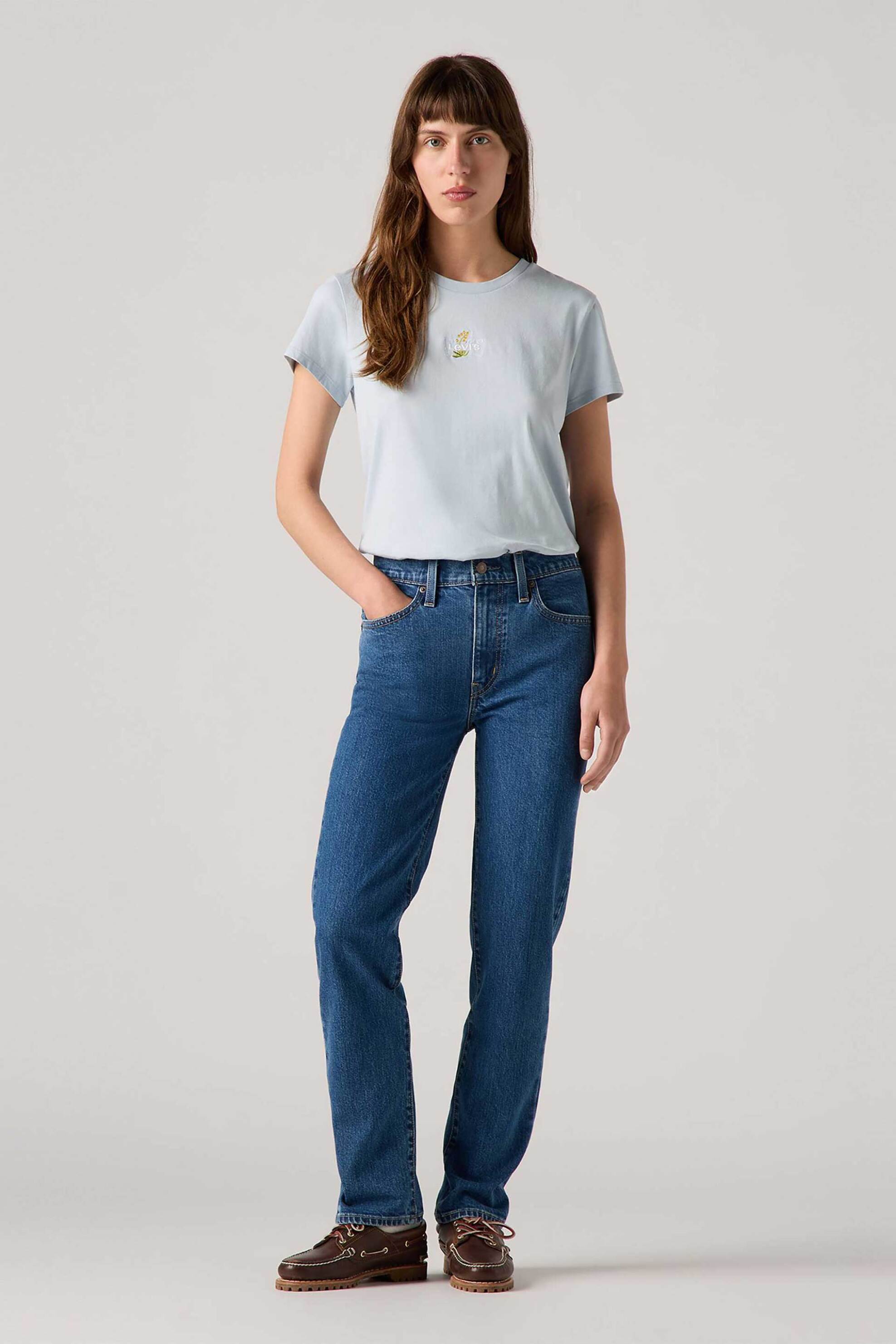 Levi's Levi's® γυναικείο τζιν παντελόνι ψηλόμεσο πεντάτσεπο Straight Fit 
