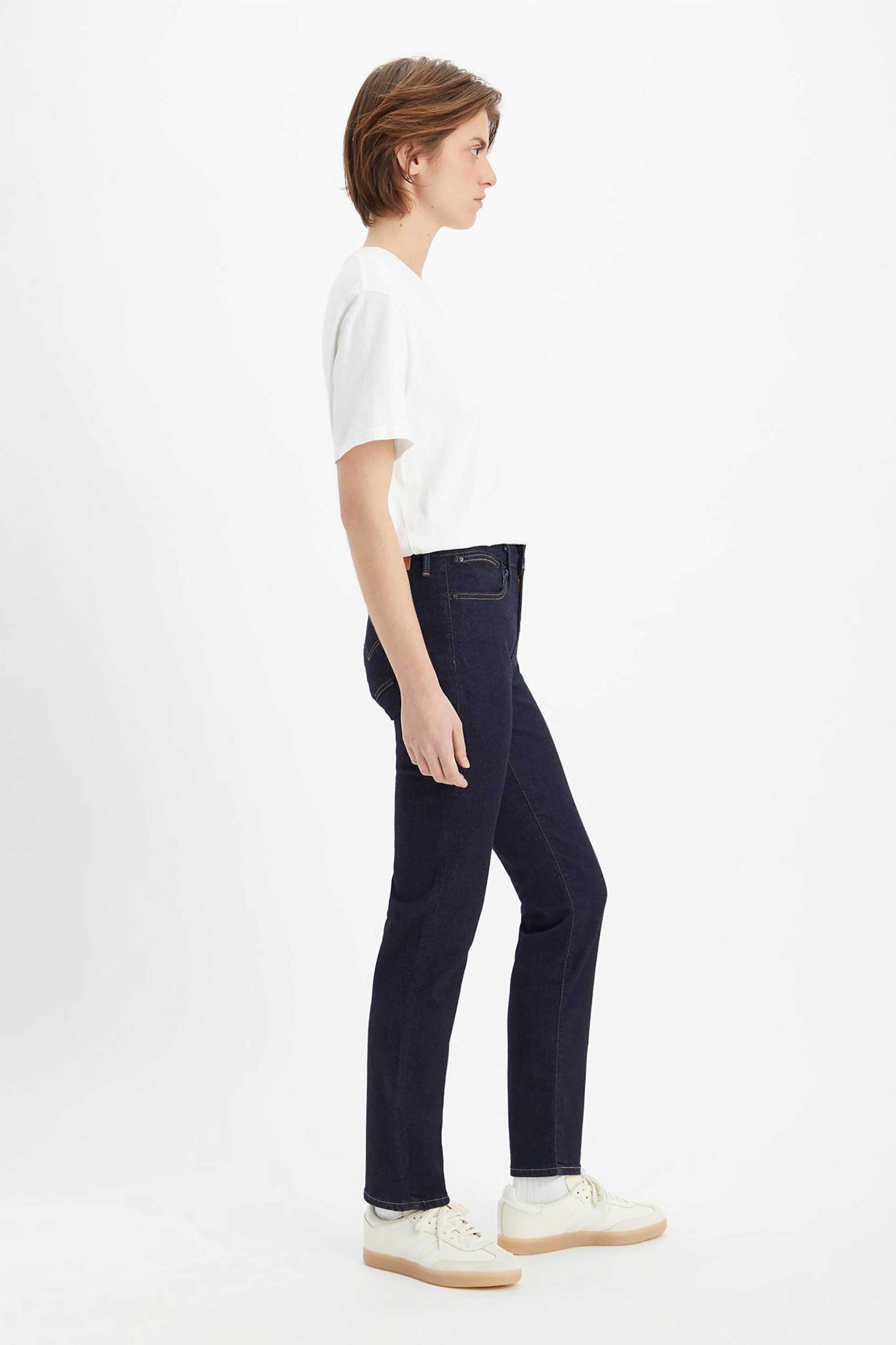 Levi's® γυναικείο τζιν παντελόνι πεντάτσεπο Slim Fit "712™" - A61990002 Denim Blue Σκούρο φωτογραφία