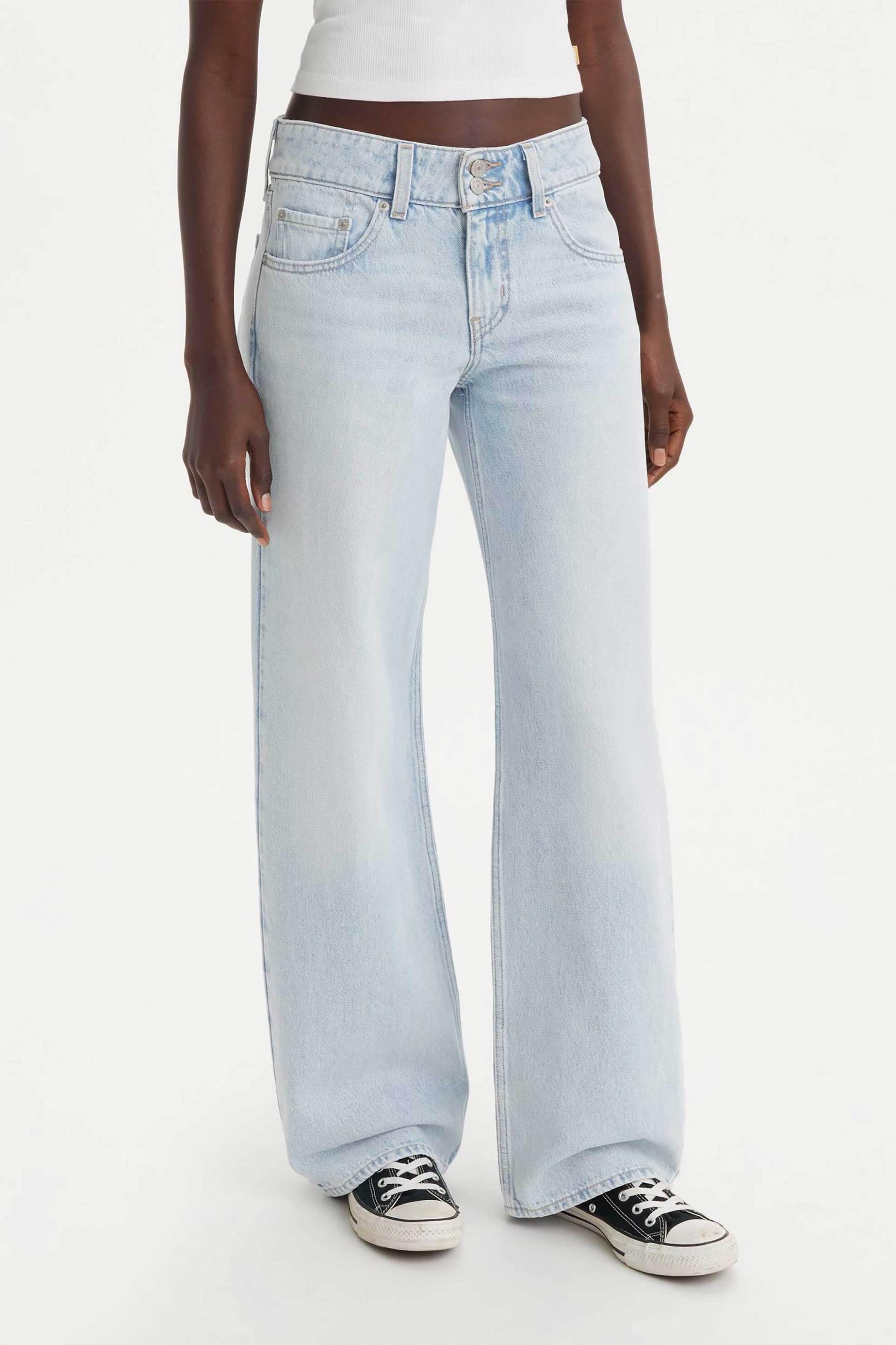 Levi's® γυναικείο τζιν παντελόνι πεντάτσεπο Loose Fit "Superlow" - A74980007 Denim Blue Ανοιχτό φωτογραφία