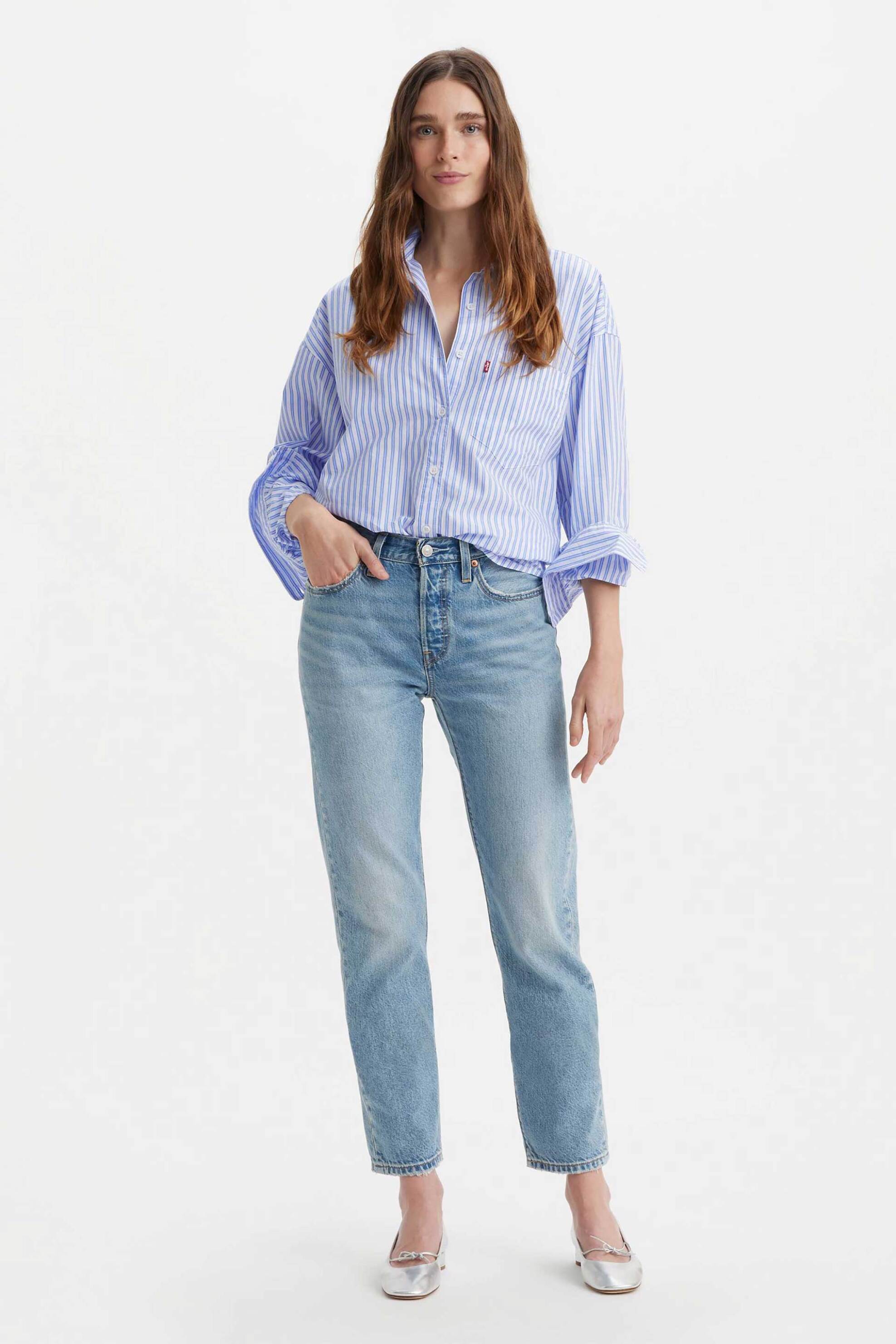 Levi's Levi's® γυναικείο τζιν παντελόνι ψηλόμεσο πεντάτσεπο Straight Fit 