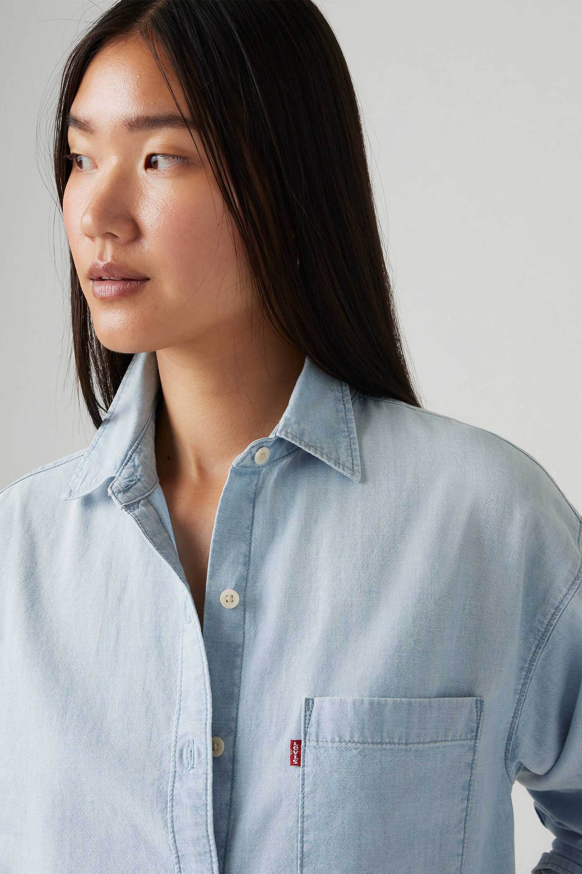 Levi's® γυναικείο πουκάμισο Relaxed Fit "Harlie Boyfriend" - 001HM0000 Μπλε Ανοιχτό φωτογραφία