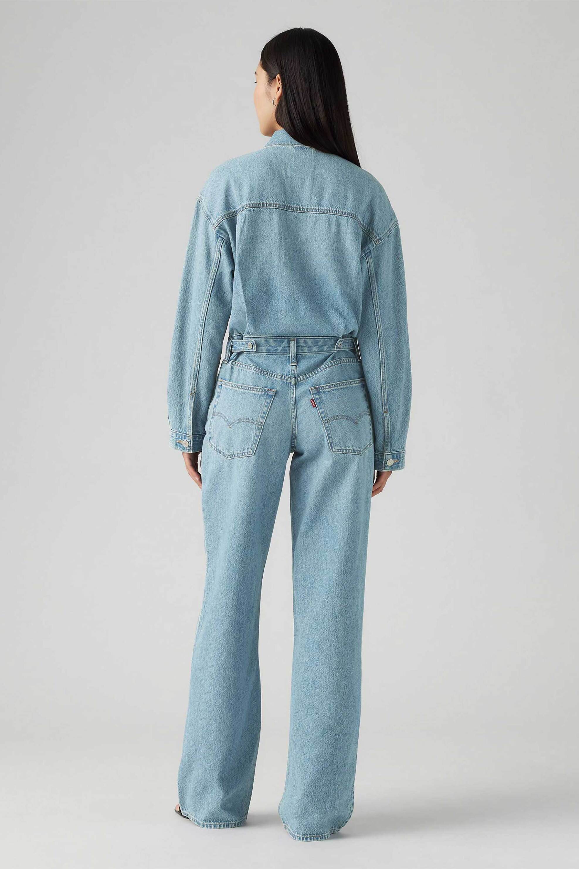 LEVI'S Levi's® γυναικεία denim ολόσωμη φόρμα πεντάτσεπη Relaxed Fit "Baggy Jumpsuit" - 001WA0001 Denim Blue Ανοιχτό - 4