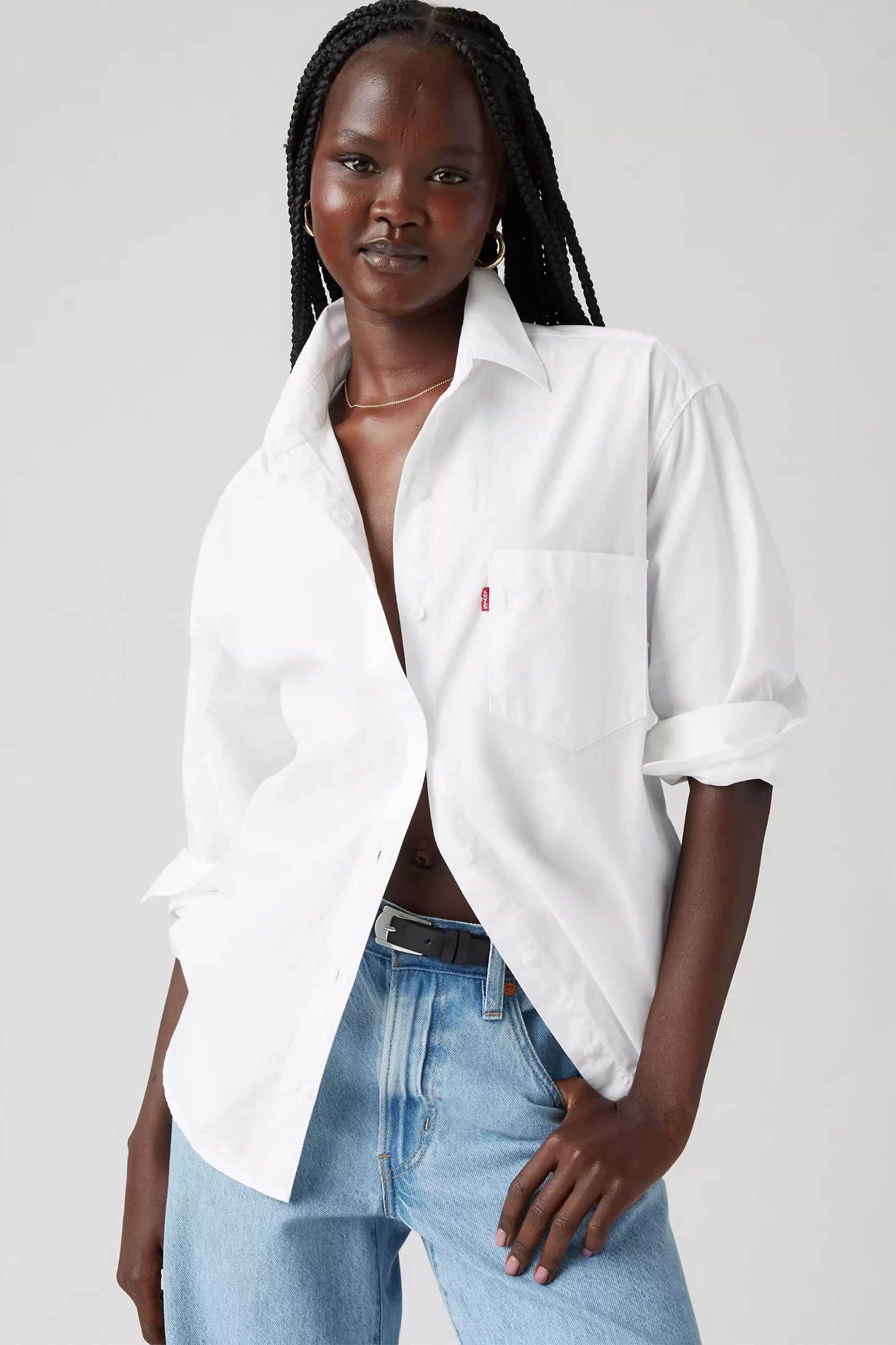 LEVI'S Levi's® γυναικείο πουκάμισο Relaxed Fit "Harlie Boyfriend" - 001HM0003 Λευκό