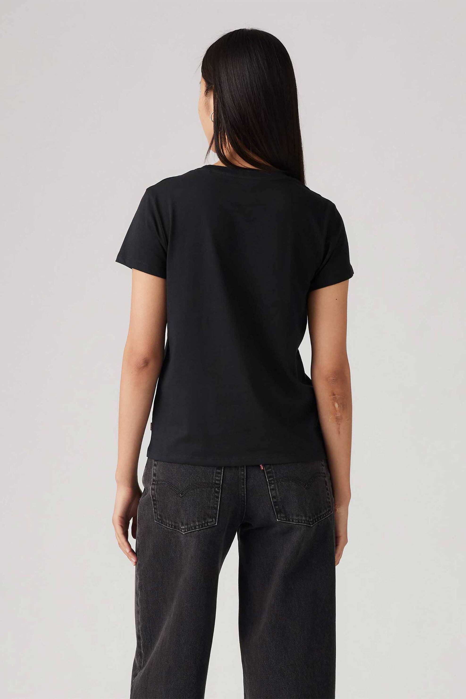 LEVI'S Levi's® γυναικείο T-shirt με graphic logo print Standard Fit "The Perfect Tee" - 173692930 Μαύρο - 4