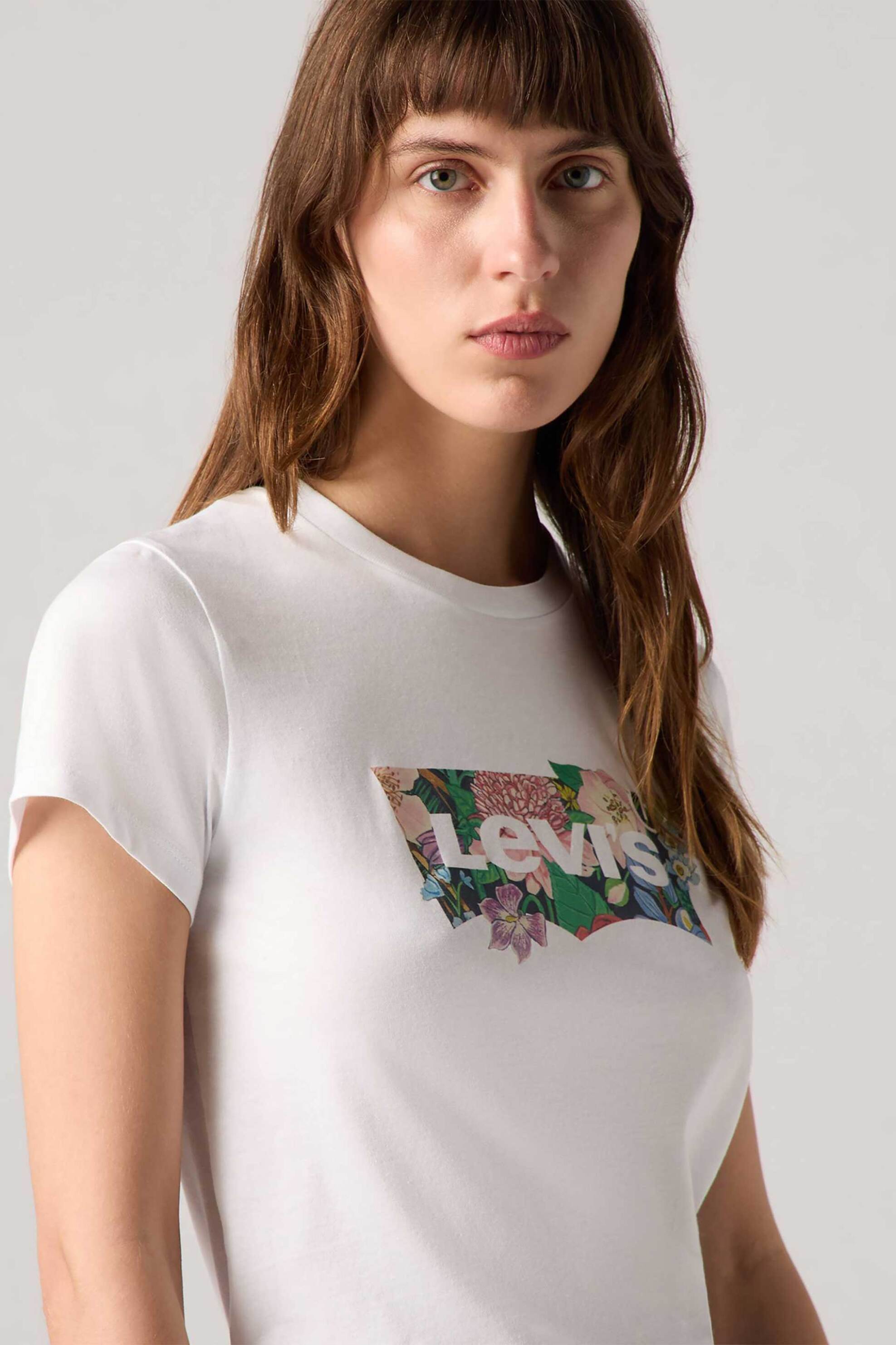Levi's® γυναικείο T-shirt με graphic logo print Standard Fit "The Perfect Tee" - 173692931 Λευκό φωτογραφία