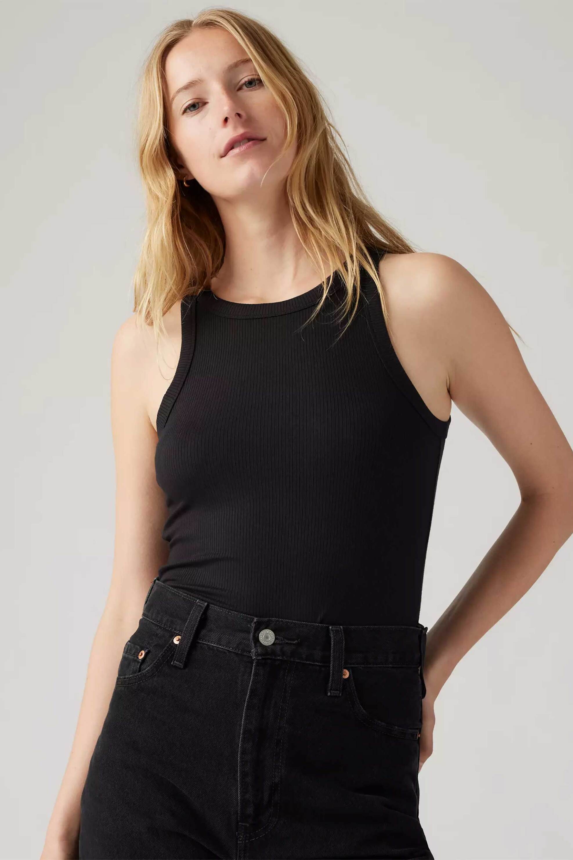 LEVI'S Levi's® γυναικείο αμάνικο τοπ ribbed Slim Fit "Dreamy" - A73260000 Μαύρο