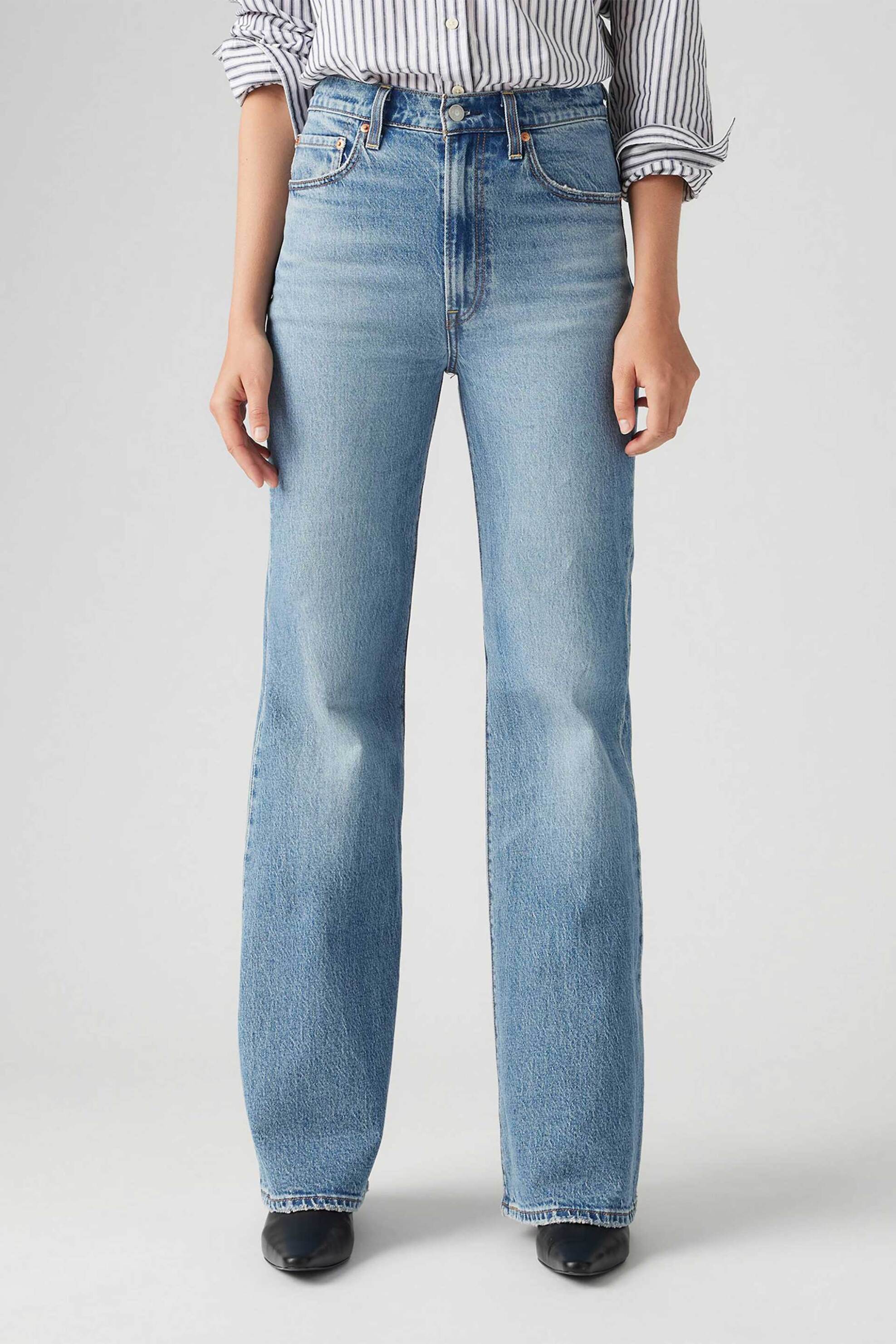 Levi's® γυναικείο τζιν παντελόνι ψηλόμεσο πεντάτσεπο Flared Cut "Ribcage Bell" - A75030020 Denim Blue φωτογραφία