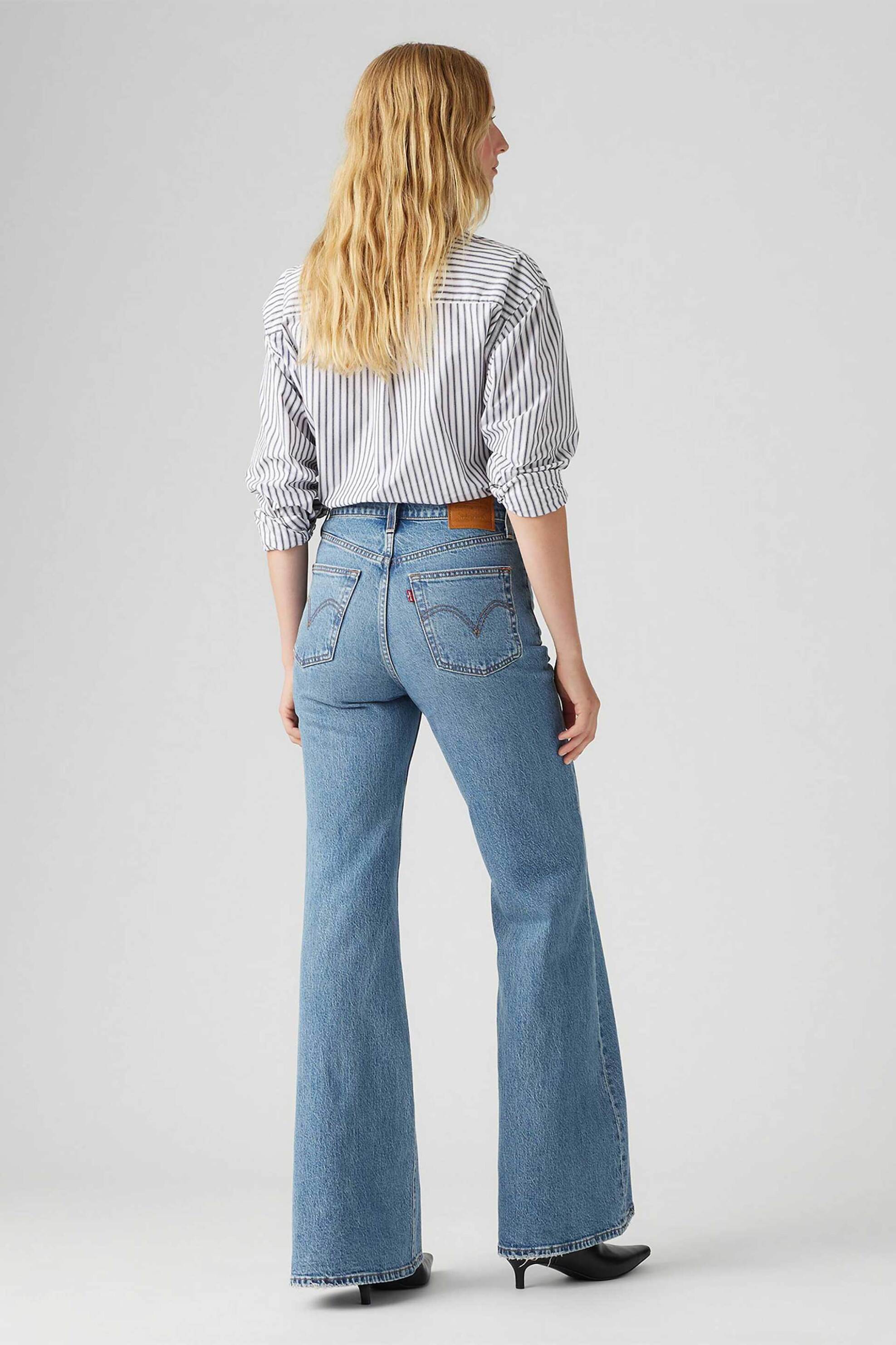 Levi's® γυναικείο τζιν παντελόνι ψηλόμεσο πεντάτσεπο Flared Cut "Ribcage Bell" - A75030020 Denim Blue φωτογραφία