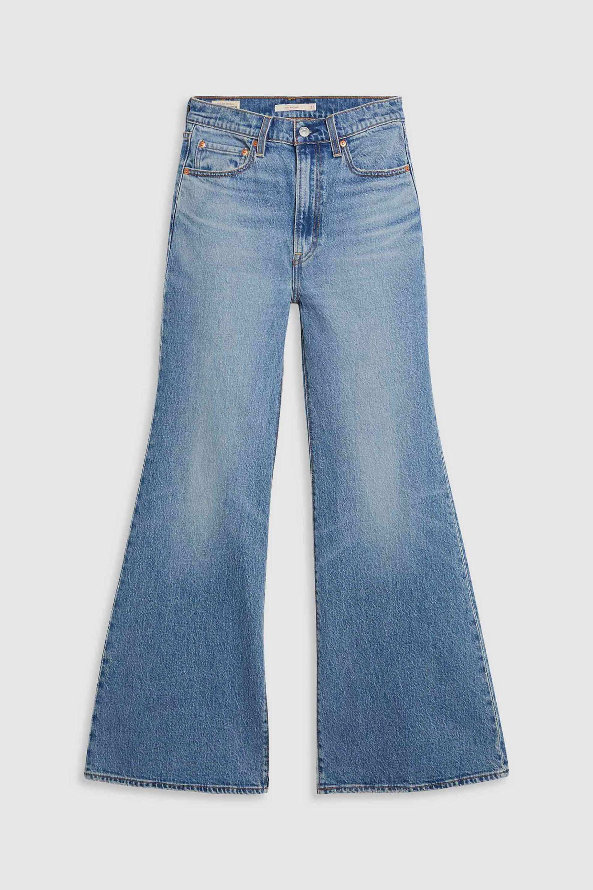 Levi's® γυναικείο τζιν παντελόνι ψηλόμεσο πεντάτσεπο Flared Cut "Ribcage Bell" - A75030020 Denim Blue φωτογραφία