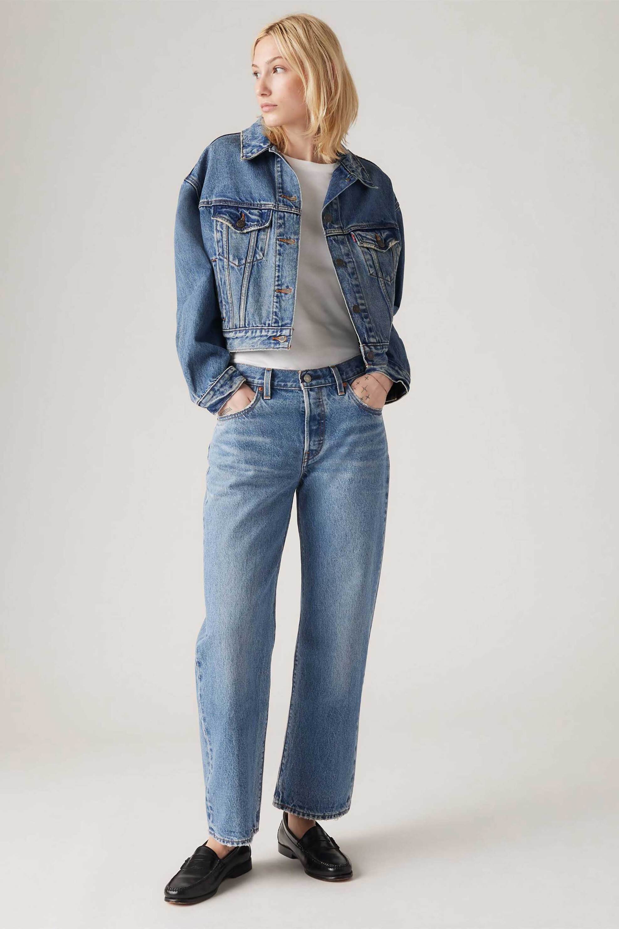 Levi's® γυναικείο τζιν παντελόνι πεντάτσεπο Loose Fit "501® 90's Ankle" - A91500002 Denim Blue