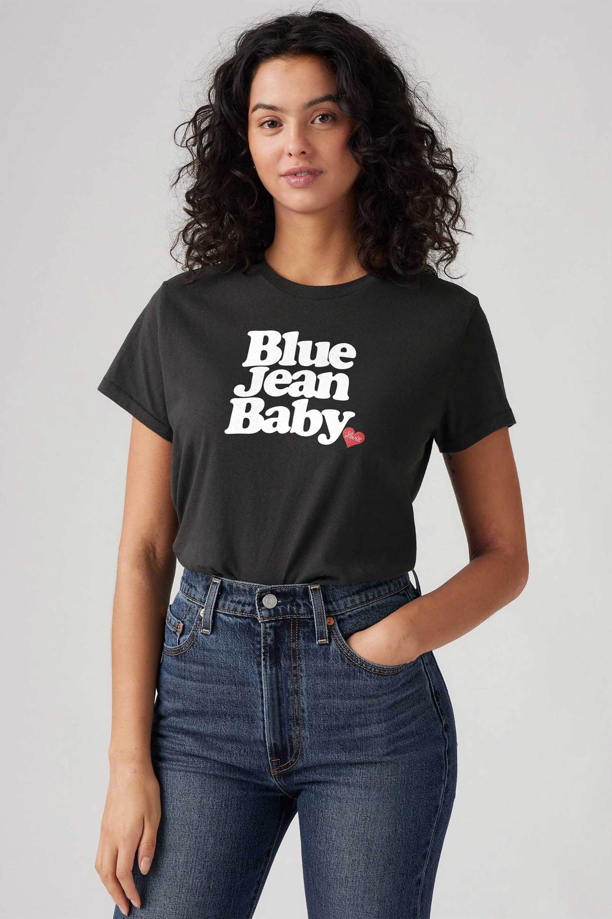 Levi's® γυναικείο T-shirt με lettering Standard Fit "Graphic Classic" - A22260136 Μαύρο