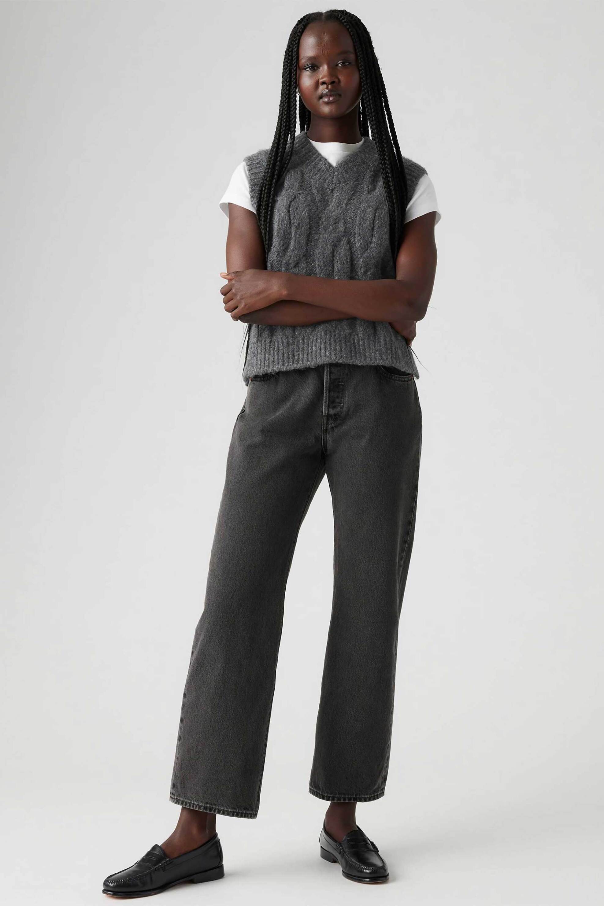 Levi's® γυναικείο τζιν παντελόνι πεντάτσεπο Loose Straight Fit "501® 90's" - A91500000 Μαύρο