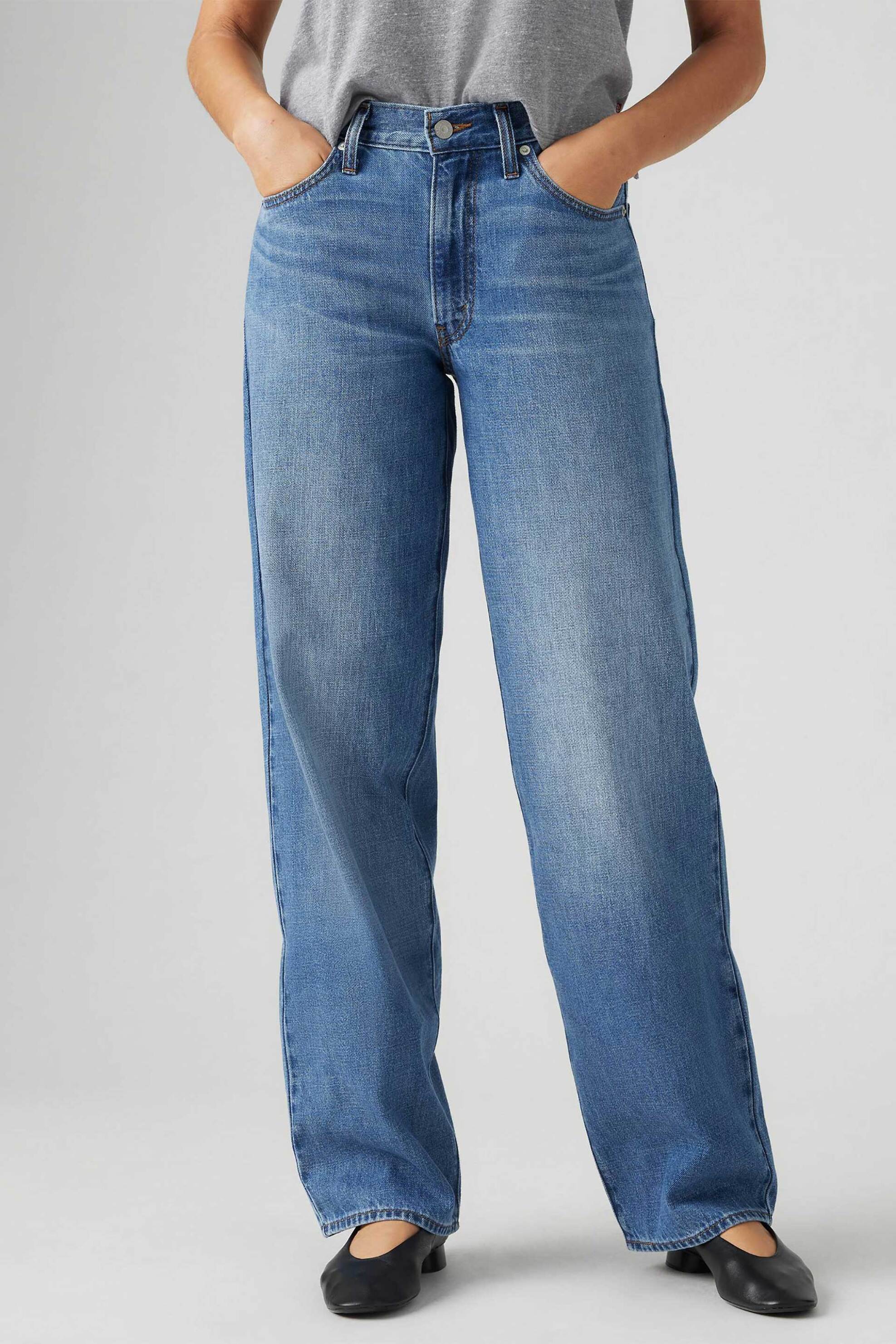 Levi's® γυναικείο τζιν παντελόνι πεντάτσεπο Loose Fit "Baggy Dad Linen+" - A34940057 Denim Blue φωτογραφία